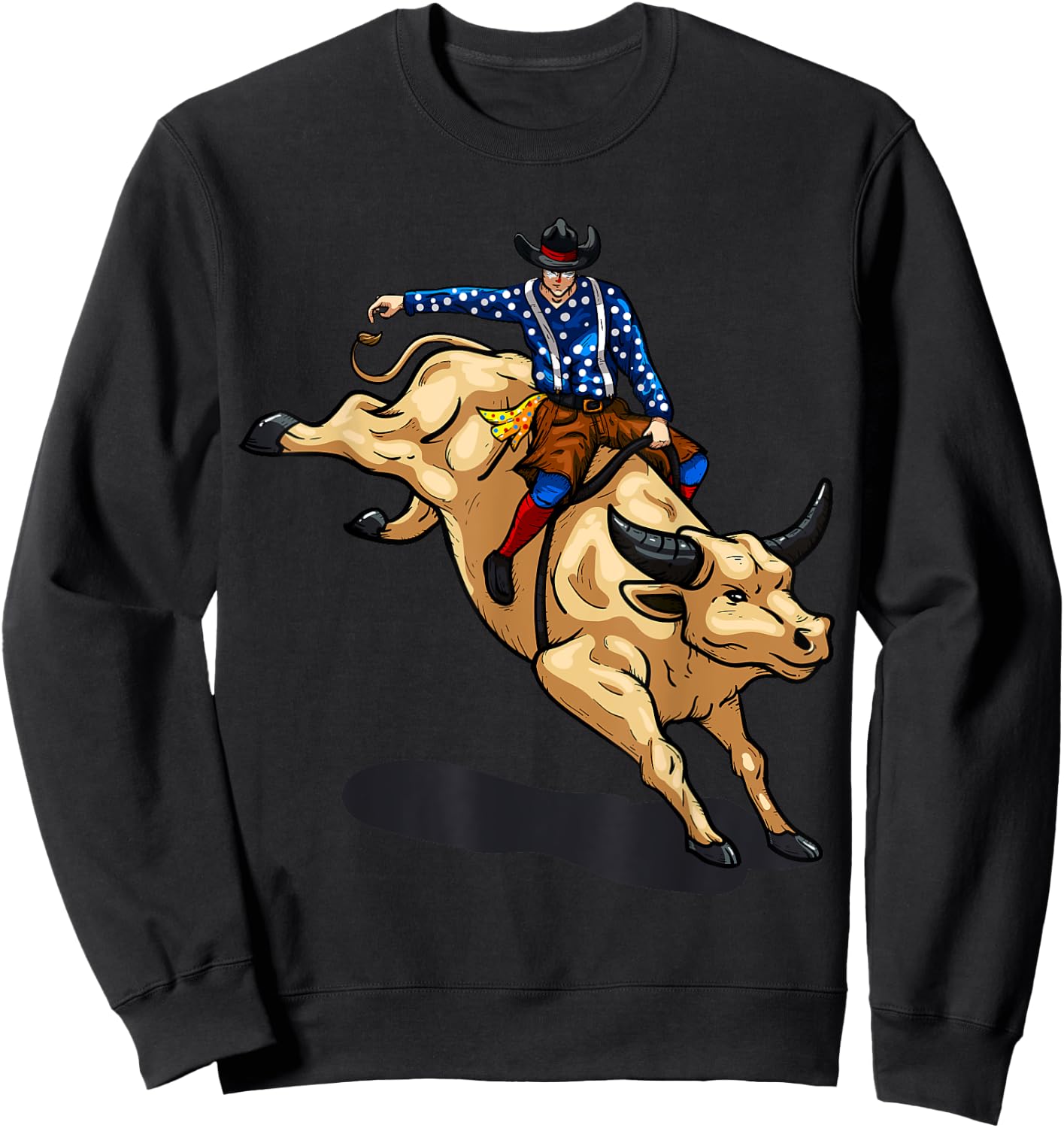 Rodeo Clown Funny Bull Fighting Lover Gag Bullfighter Outfit Sweatshirt - Sweatshirt | Black