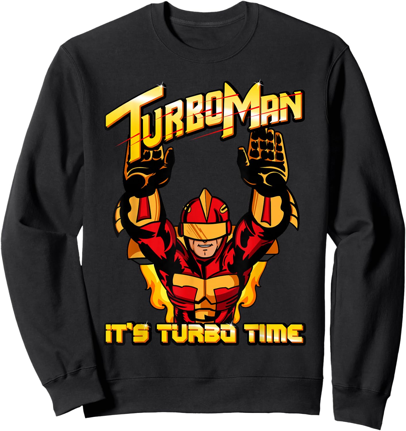 Turbo Man - It's Turbo Time Sweatshirt - Sweatshirt | Black