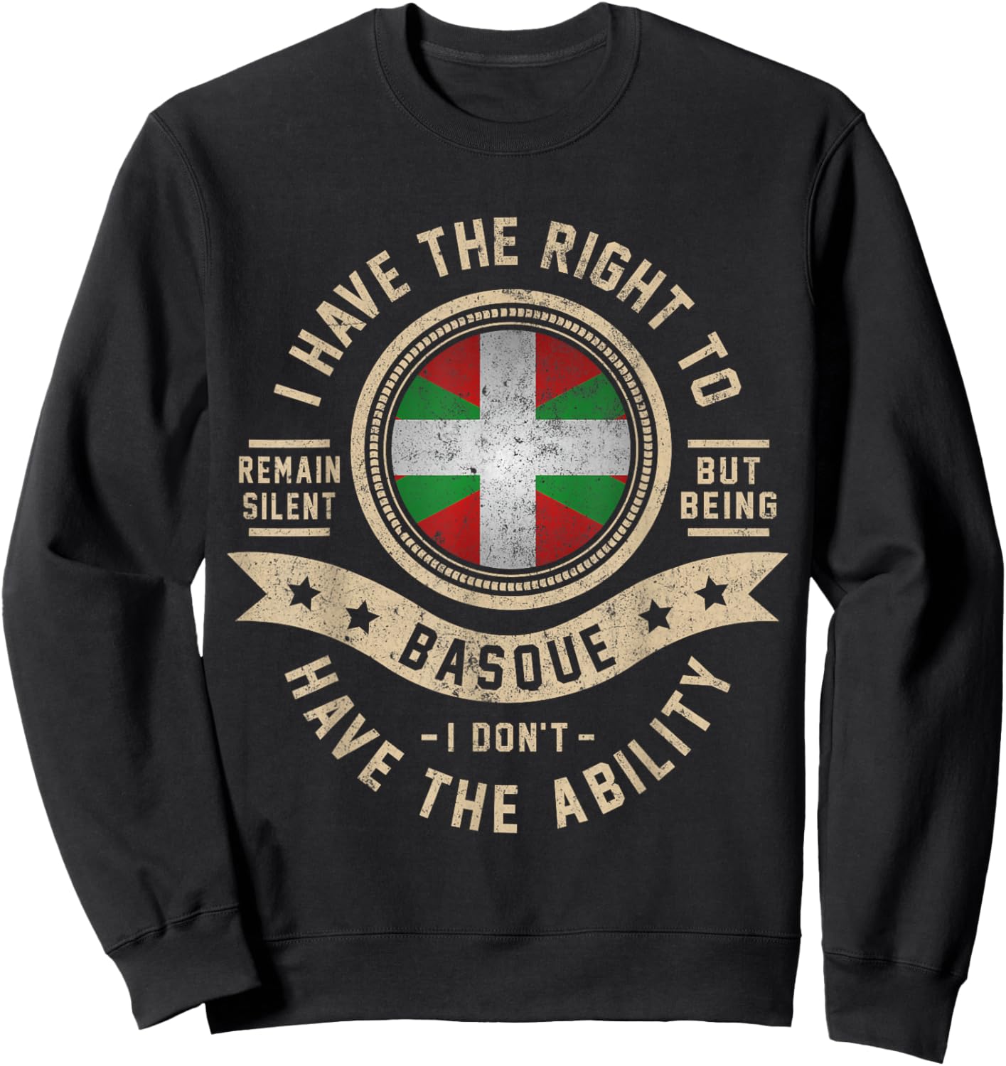 Basque Country Design Basque Men & Women Sweatshirt - Sweatshirt | Black