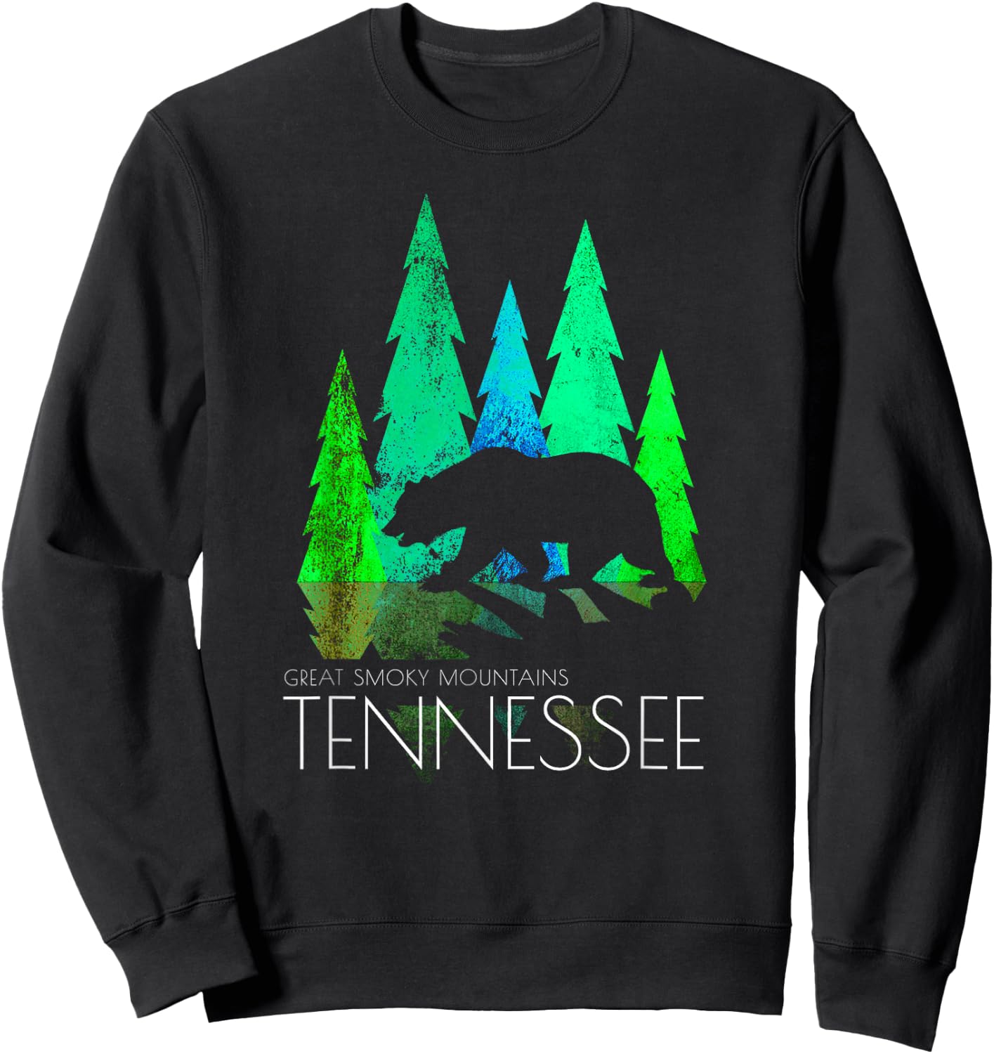 Great Smoky Mountains - Tennessee - Black Bear Tennessee Sweatshirt - Sweatshirt | Black