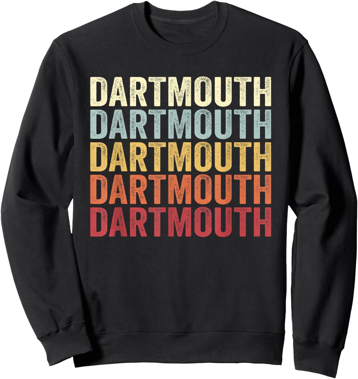 Dartmouth Massachusetts Dartmouth MA Retro Vintage Text Sweatshirt - Sweatshirt | Black
