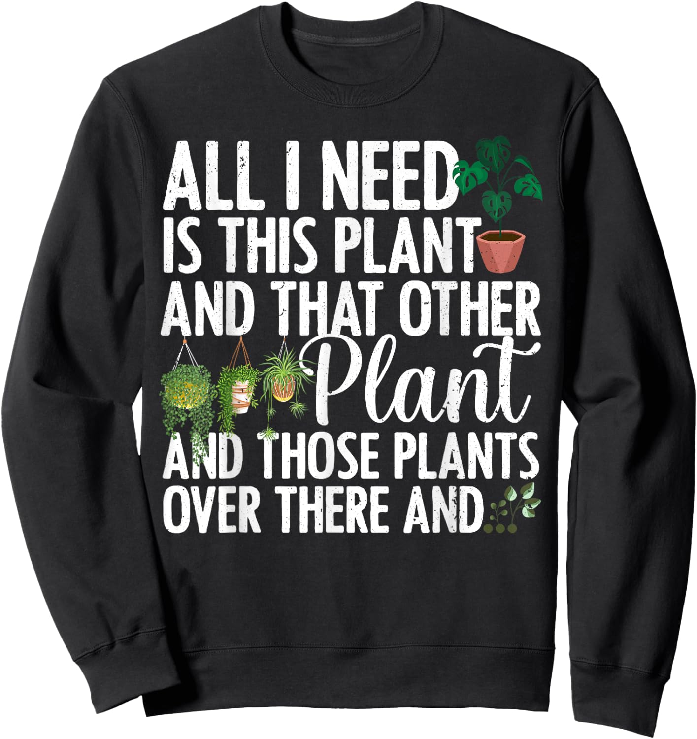Funny Plant Art Men Gardening Plant Lover Gardener Small Sweatshirt - Sweatshirt | Black
