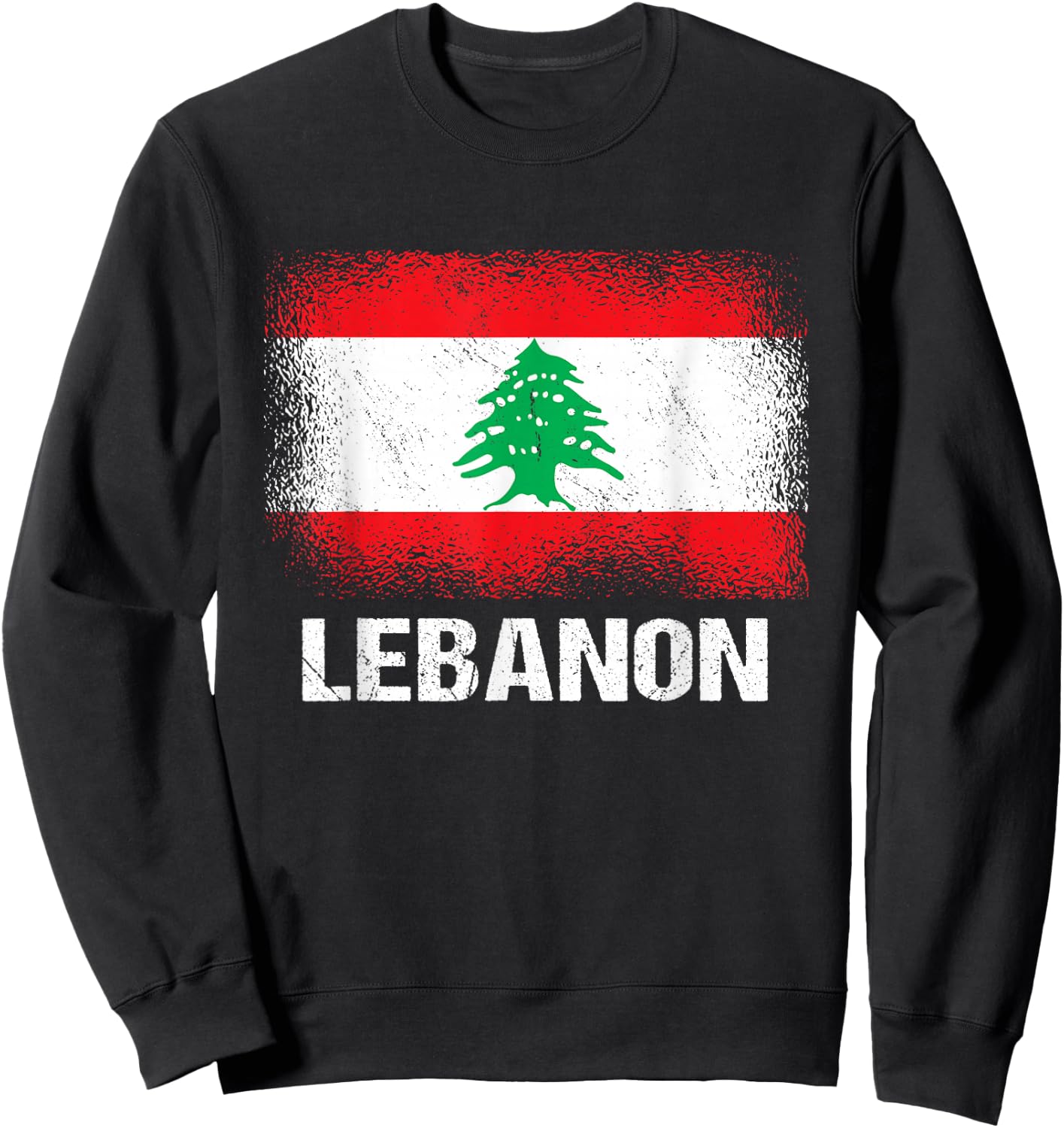 Lebanese Flag Lebanon Sweatshirt - Sweatshirt | Black