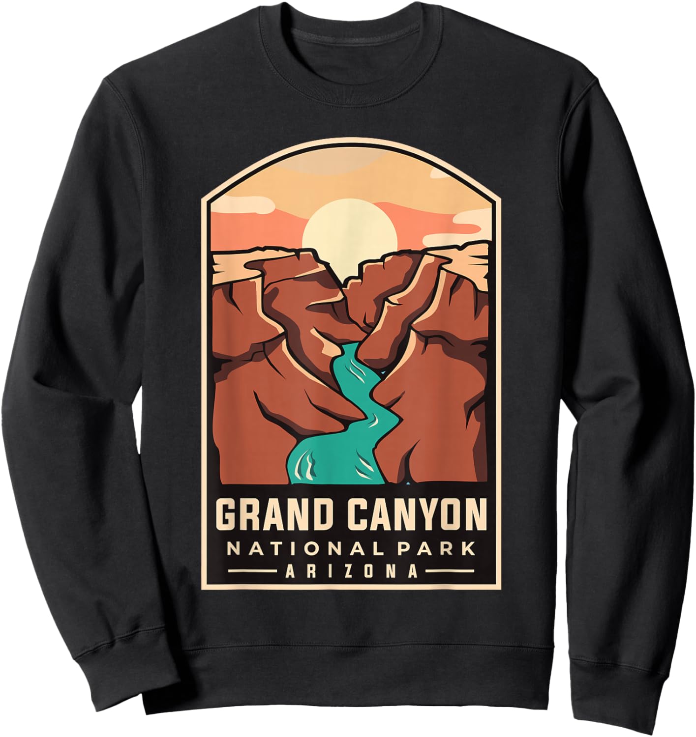 Grand Canyon National Park - Throwback Design - Classic Sweatshirt - Sweatshirt | Black