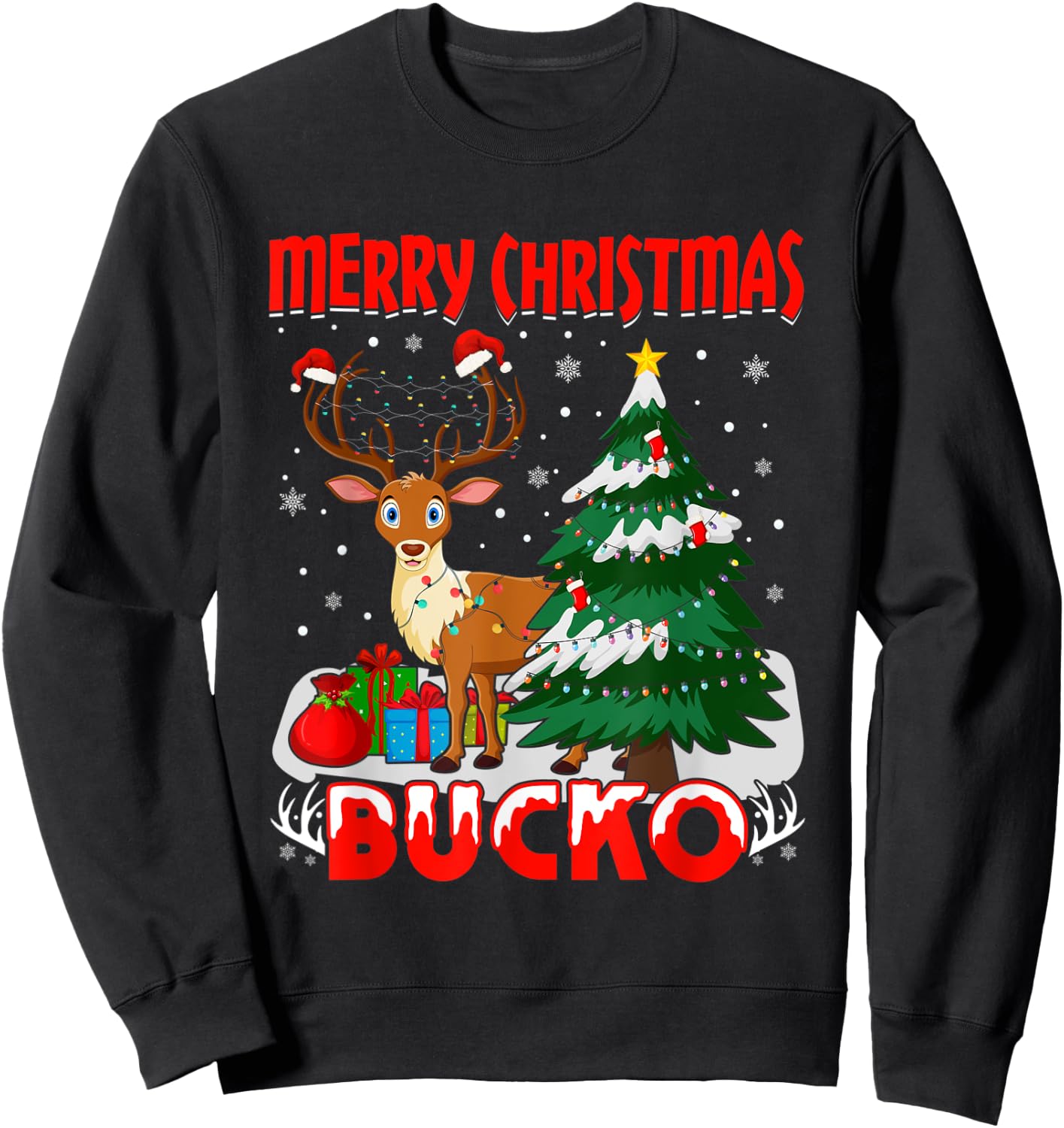 Merry Christmas Bucko Sweatshirt - Sweatshirt | Black