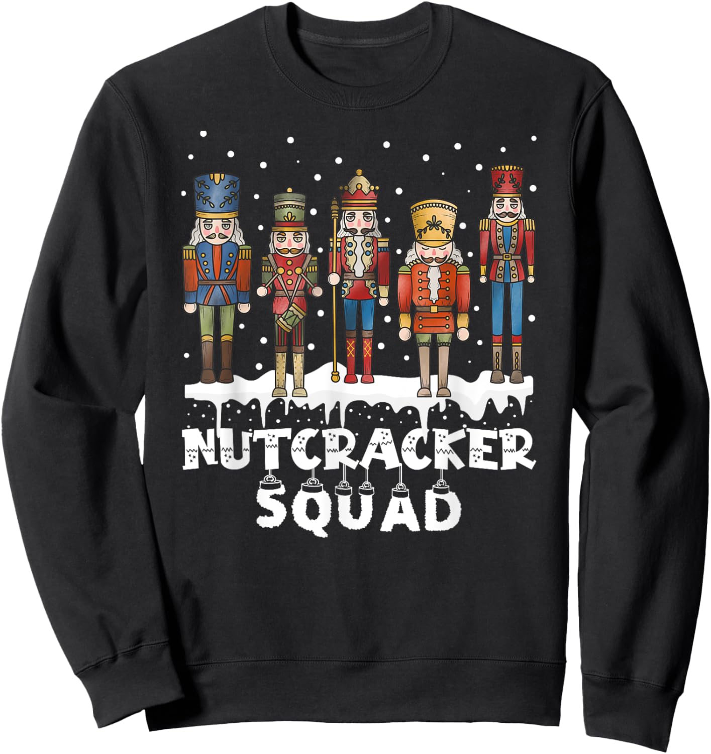 Nutcracker Squad Ballet Boys Girls Family Cute Christmas Sweatshirt - Sweatshirt | Black
