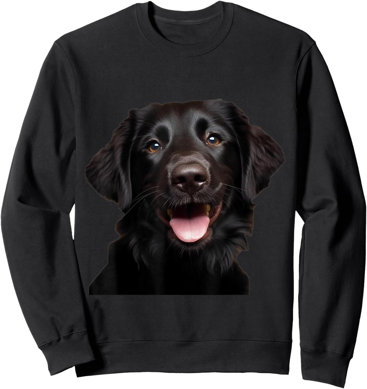Flat Coated Retriever Happy - Flat Coated Retriever Sweatshirt - Sweatshirt | Black