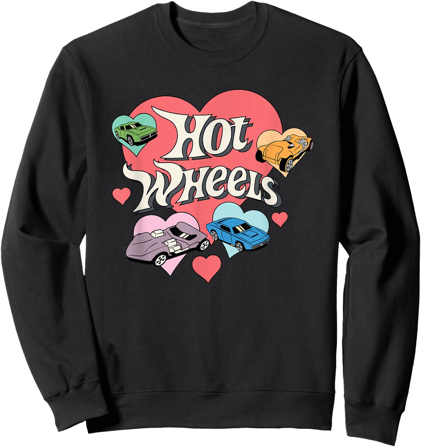 Hot Wheels- Heart Wheels Sweatshirt - Sweatshirt | Black