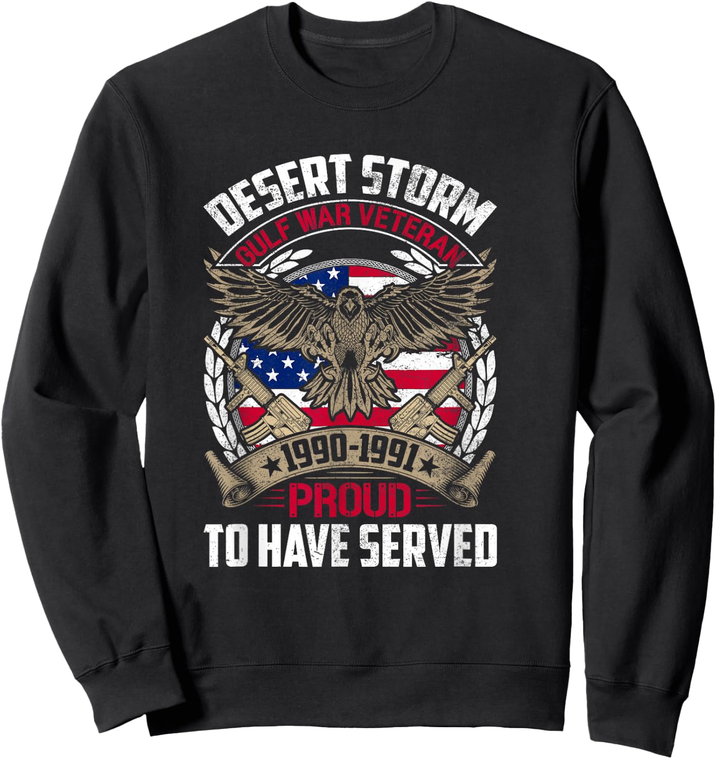 Desert Storm Operation Veteran American Sweatshirt - Sweatshirt | Black