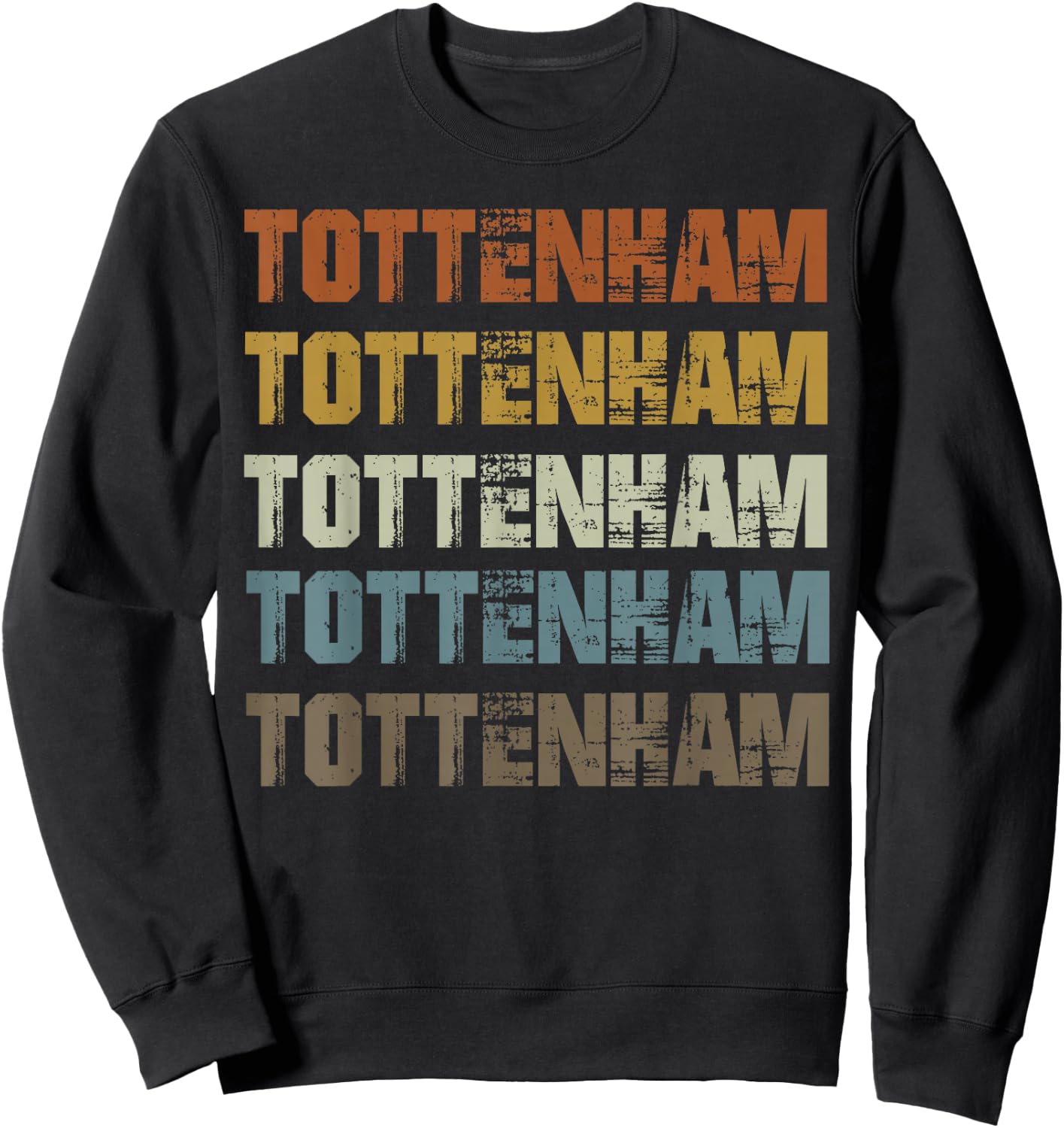 Retro Vintage Tottenham London Sweatshirt - Sweatshirt | Black