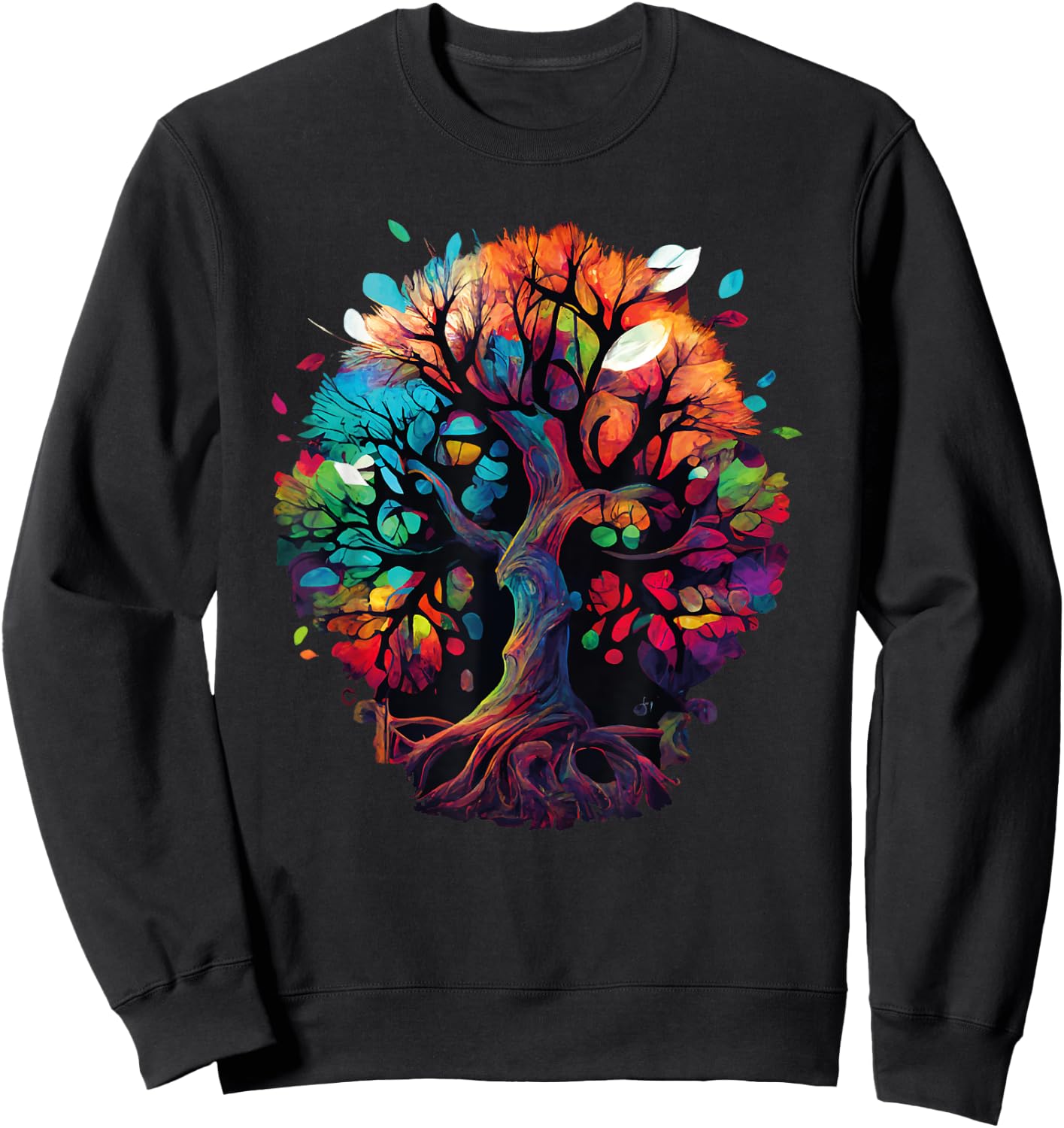 Moon Phases Tree of Life Sweatshirt - Sweatshirt | Black