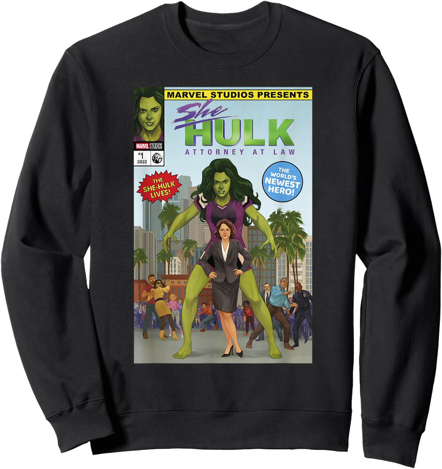 Marvel She-Hulk: Attorney at Law Comic Cover Sweatshirt - Sweatshirt | Black