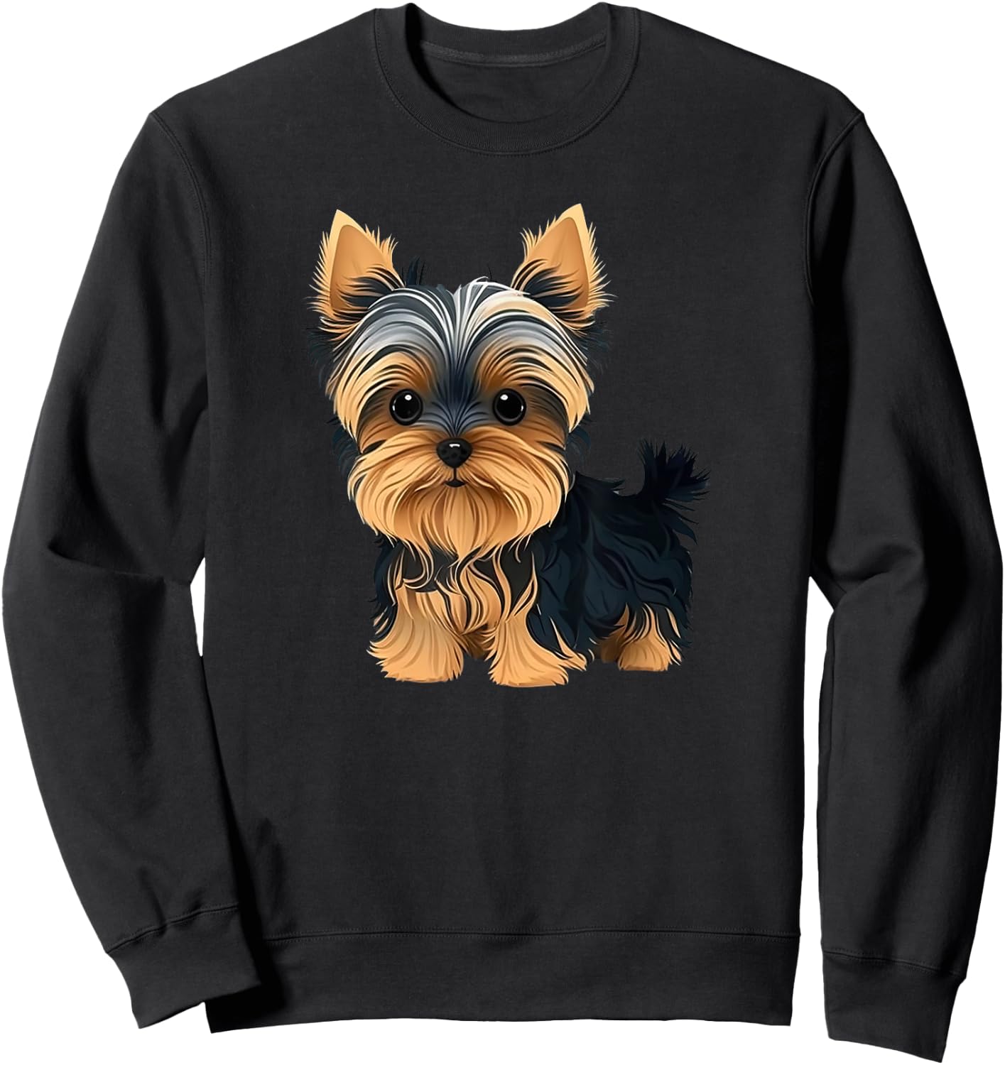 Funny Yorkshire Terrier Cute Puppy Sweatshirt - Sweatshirt | Black