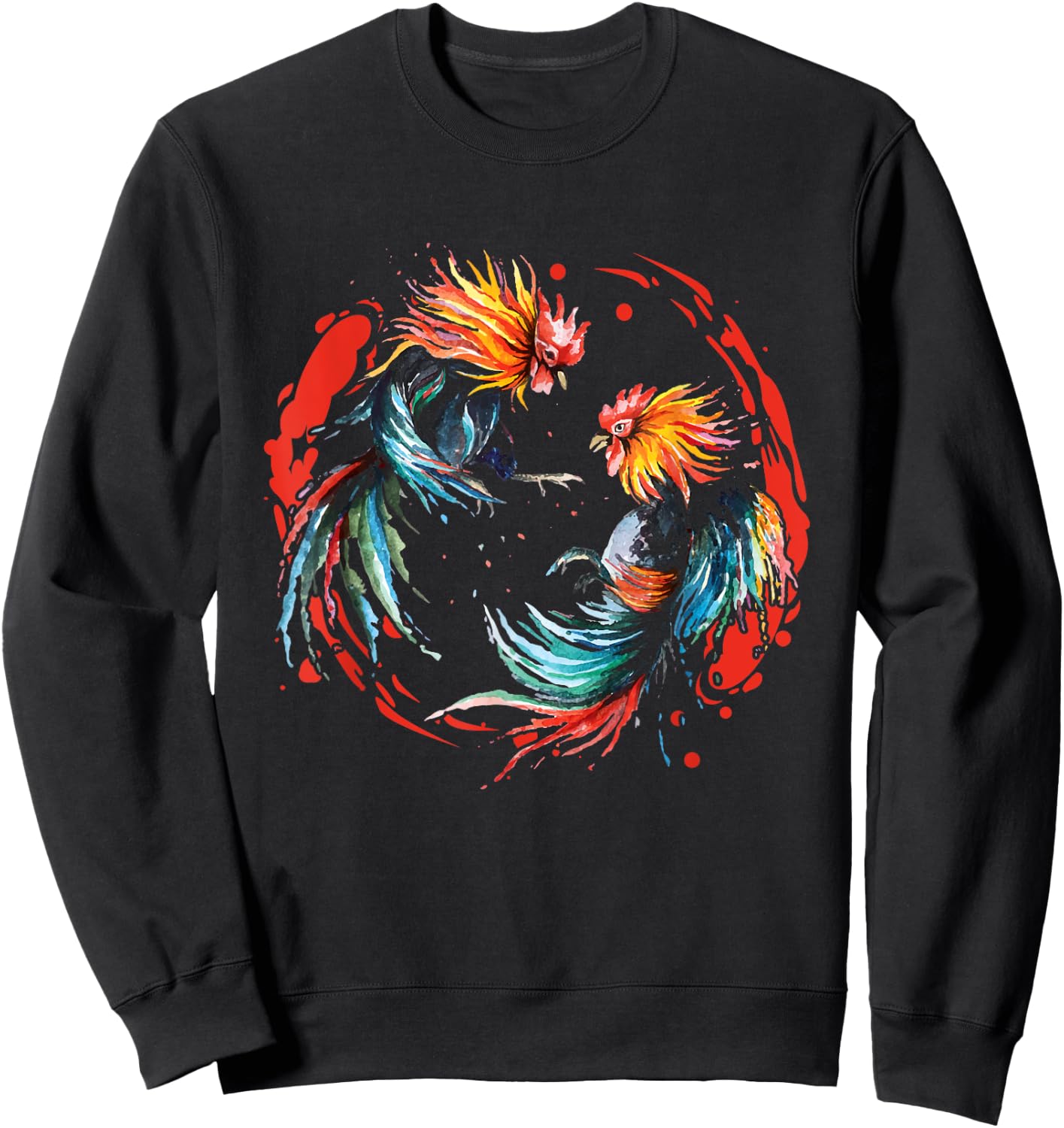 Peleas De Gallos Cockfighter Game Fowl Cockfighting Rooster Sweatshirt - Sweatshirt | Black