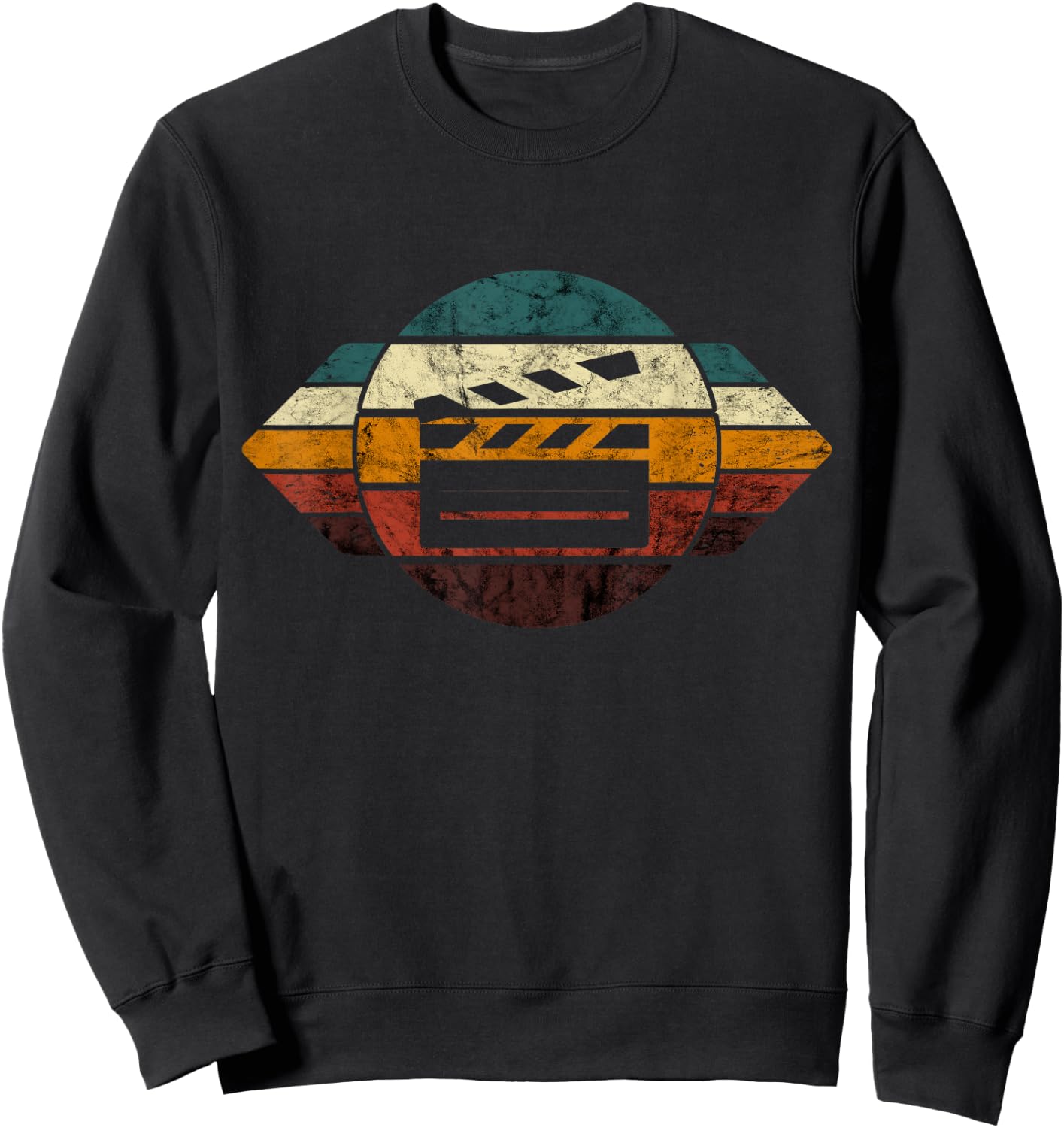 Filmmaker Clapboard Filmmaking Retro Cinematography Vintage Sweatshirt - Sweatshirt | Black