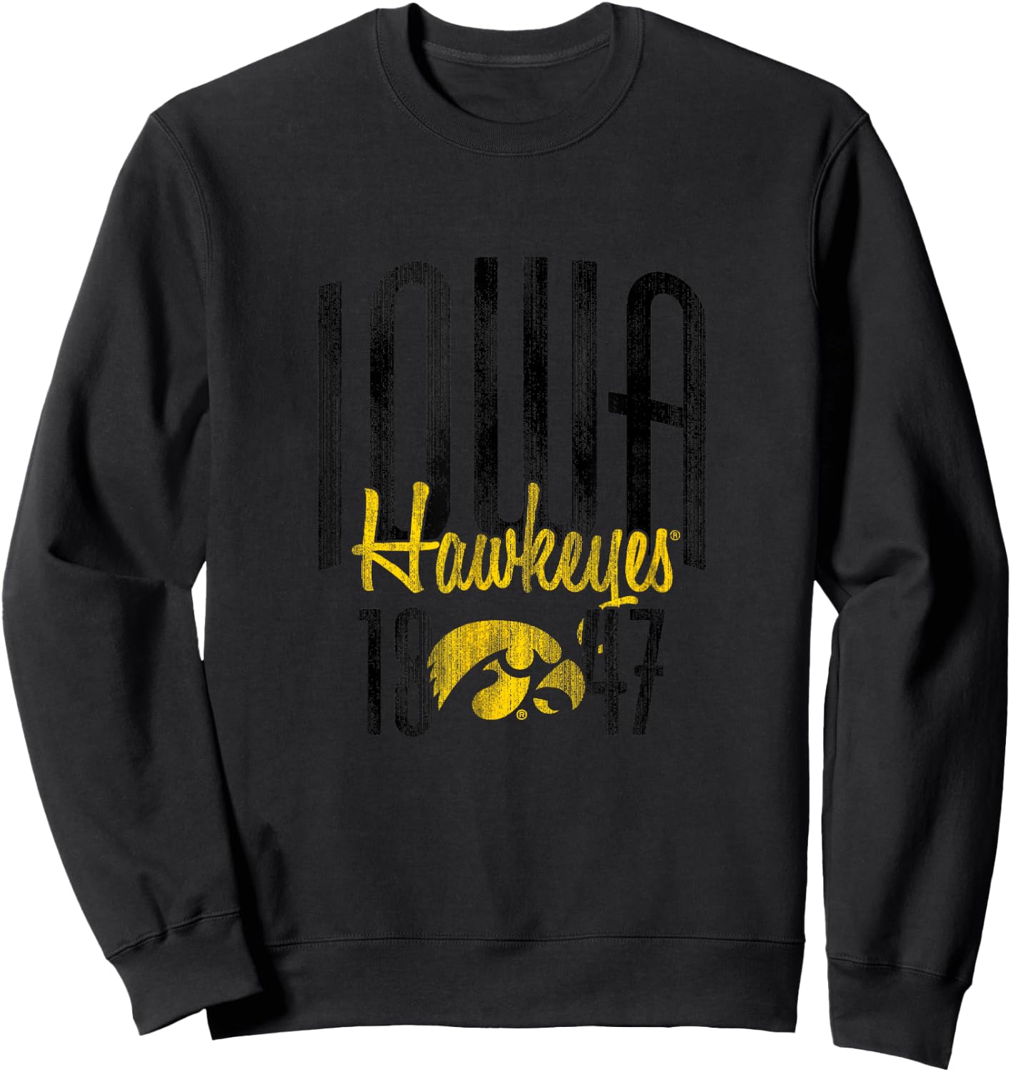 Iowa Hawkeyes | NCAA University of Official | 01AMBK13 Sweatshirt - Sweatshirt | Black