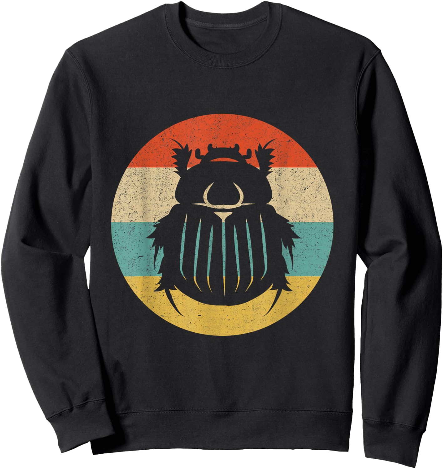 Dung Beetle Entomology Bug Retro Insect Entomologist Sweatshirt - Sweatshirt | Black