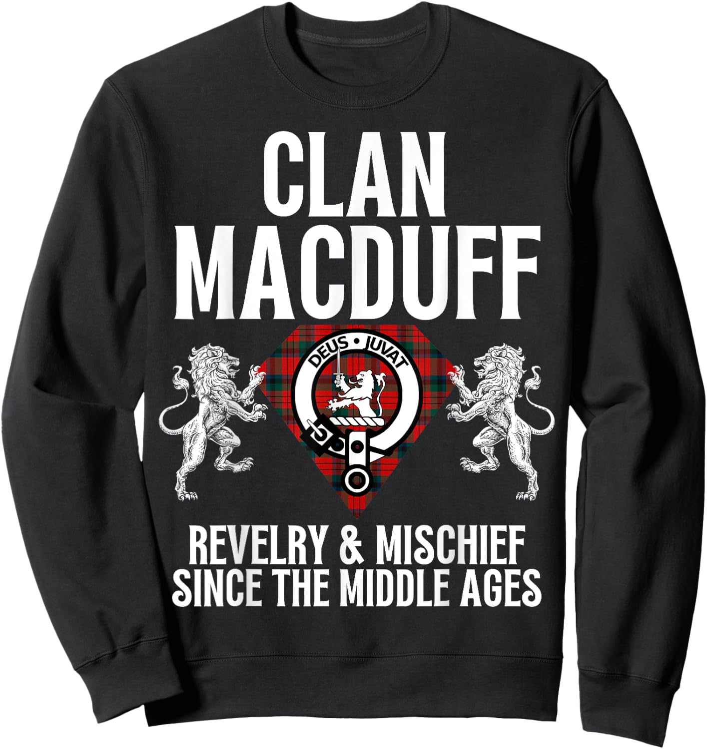 MacDuff Clan Scottish Name Coat Of Arms Tartan Family Party Sweatshirt - Sweatshirt | Black