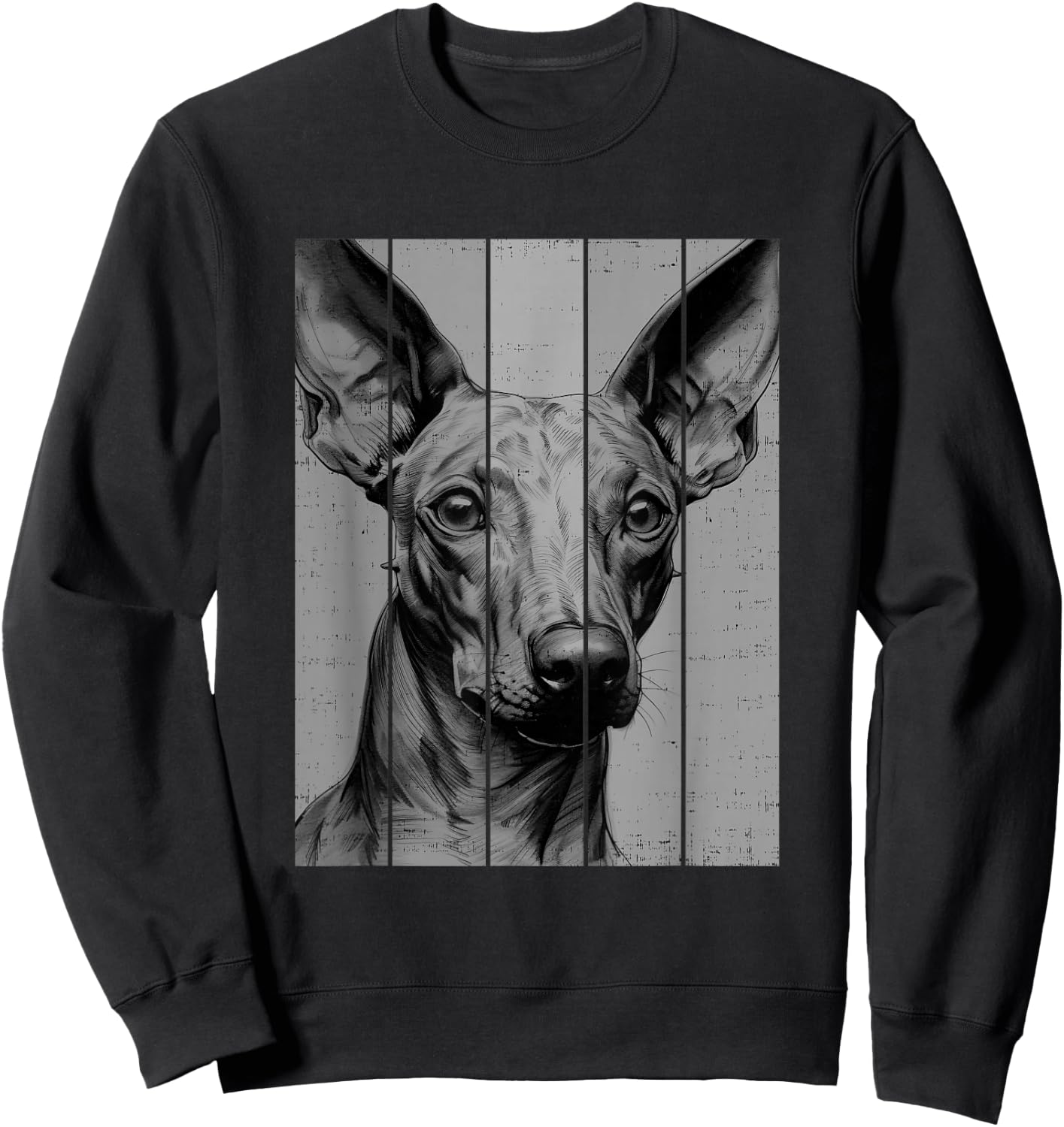 Cool Xoloitzcuintli Xolo Portrait Black And White Style Sweatshirt - Sweatshirt | Black