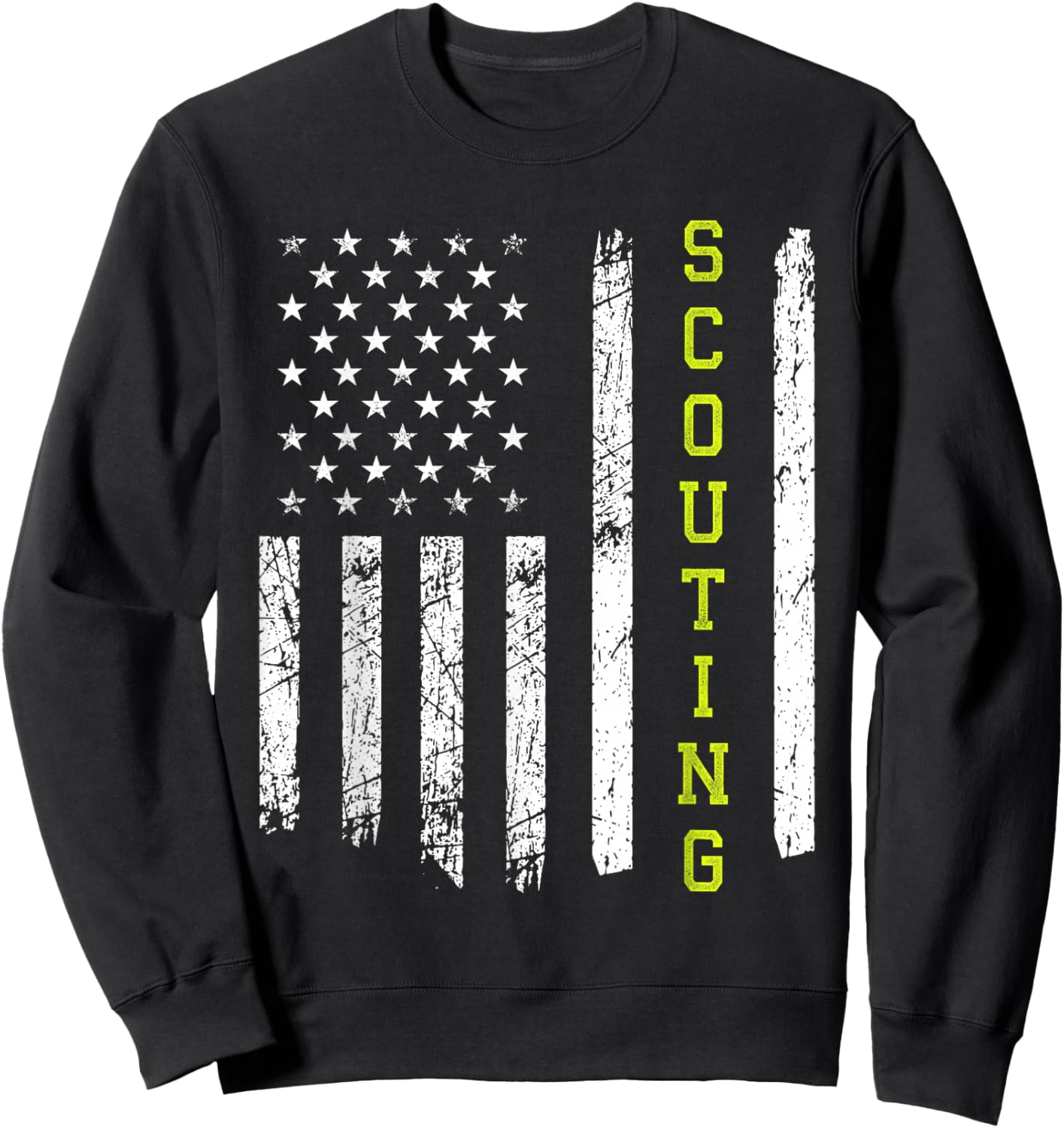 Scouting US American Flag Sweatshirt - Sweatshirt | Black