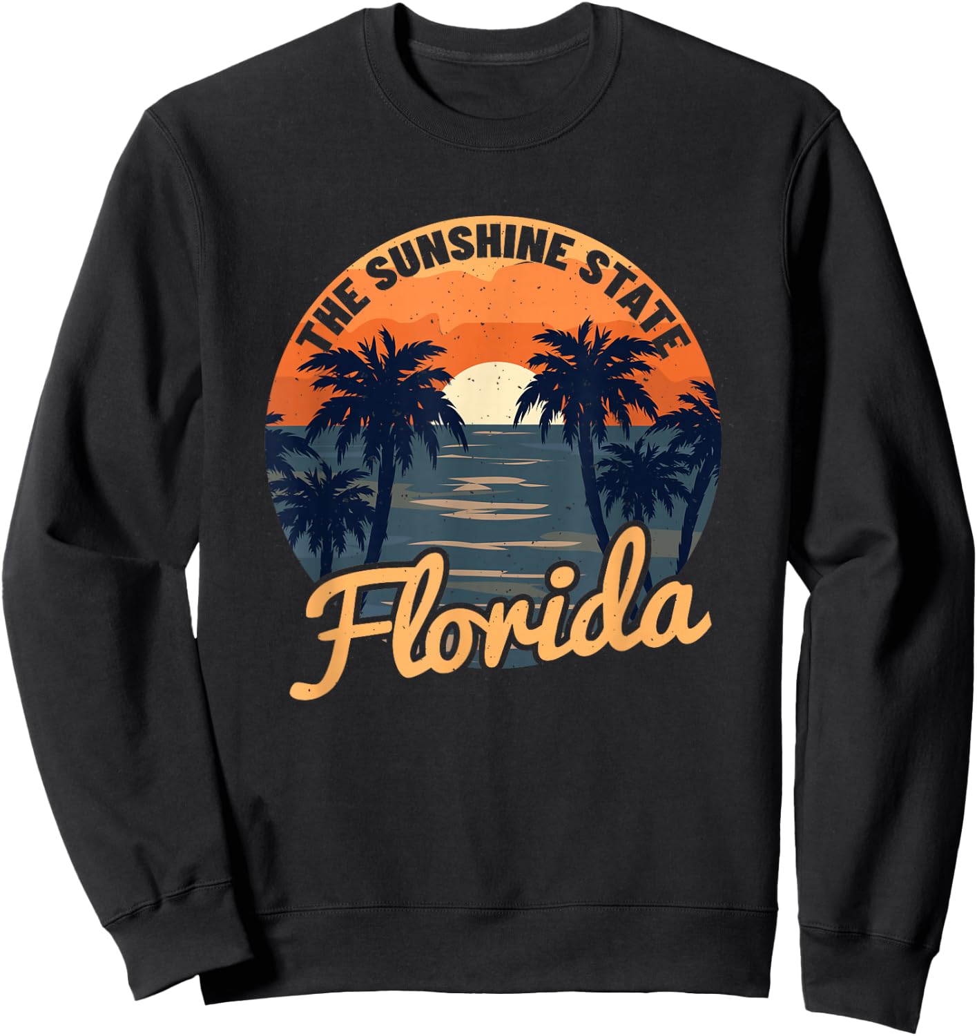 Florida Sunset - Throwback Design - Classic Sweatshirt - Sweatshirt | Black
