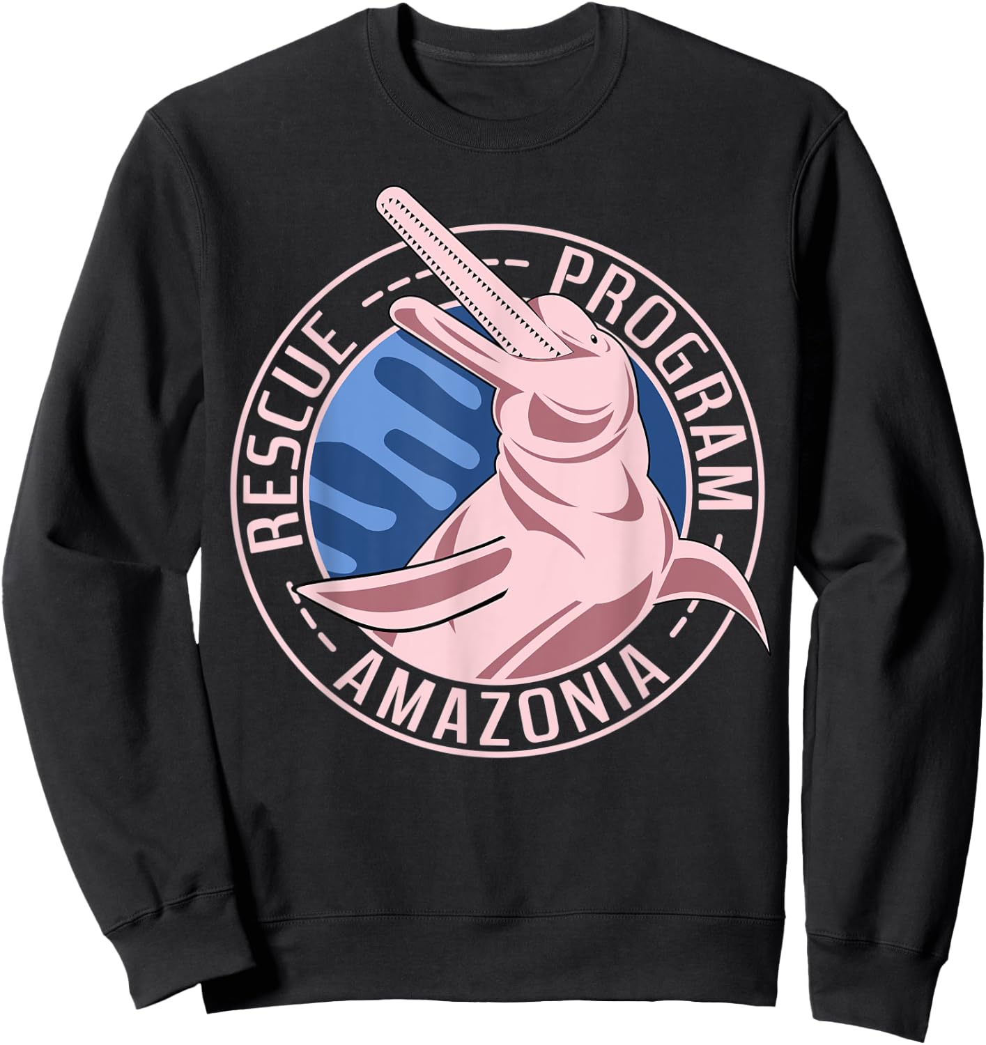 Boto Dolphin Amazonia Rainforest Conservation Sweatshirt - Sweatshirt | Black