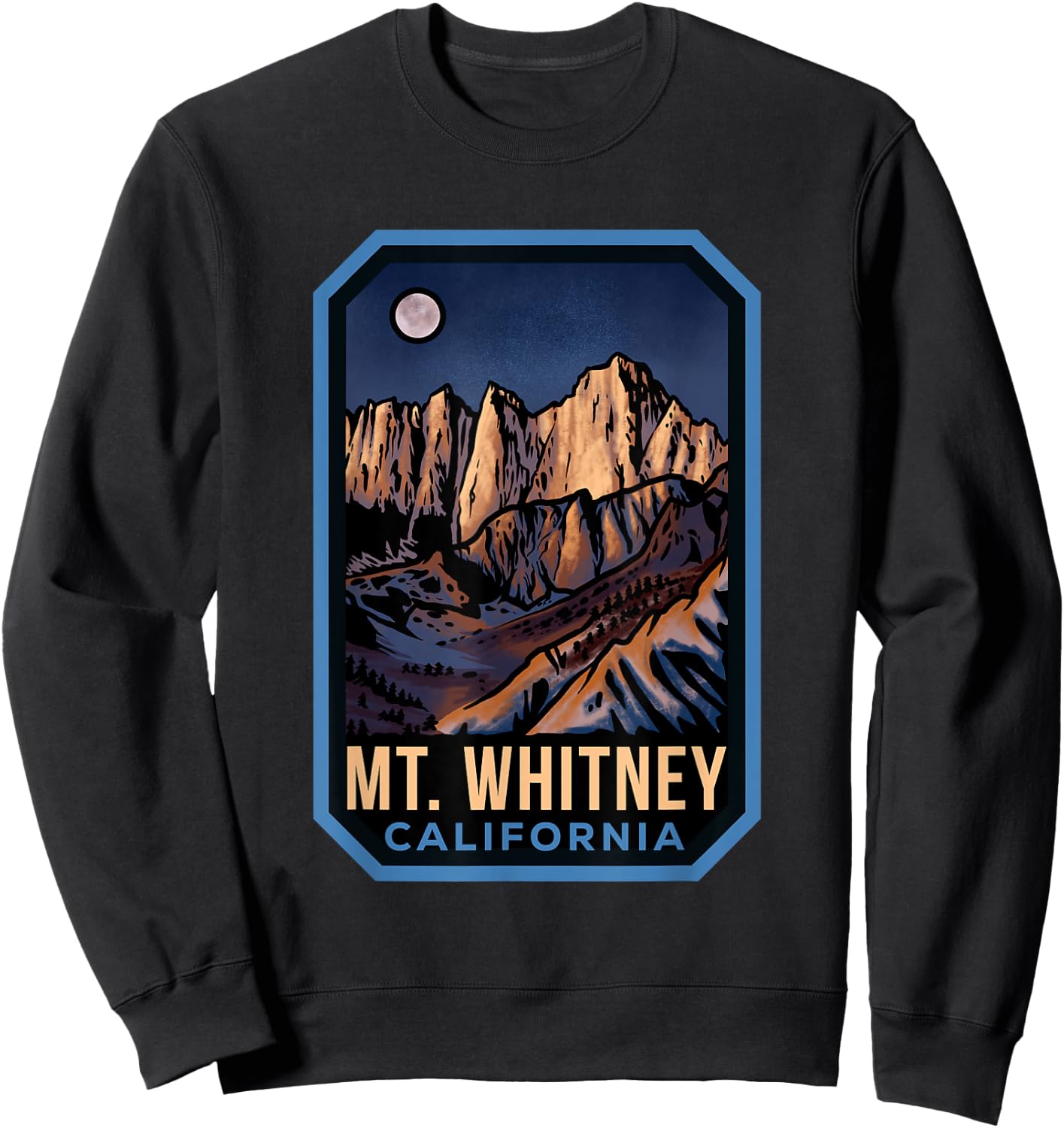 Mount Whitney California Sweatshirt - Sweatshirt | Black