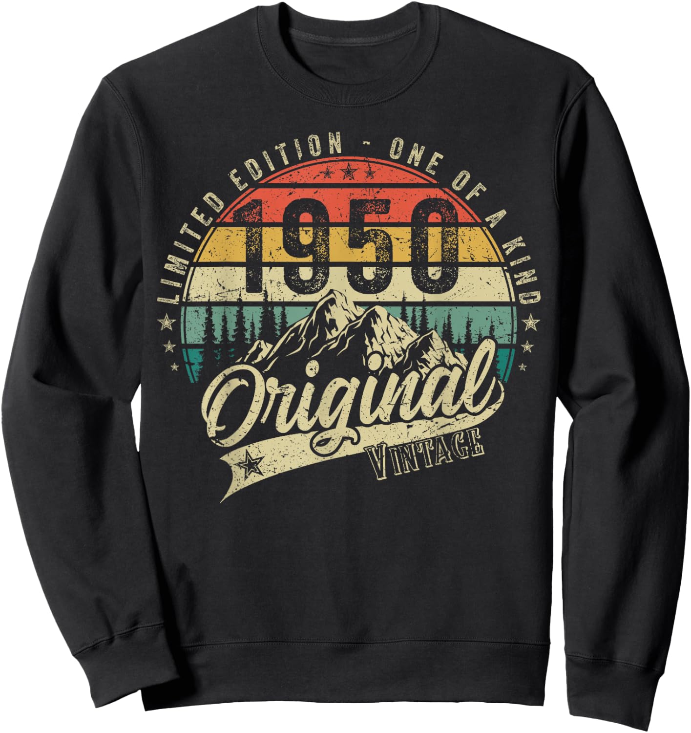 1950 Vintage Birthday Retro Gifts Woman 70s 80s Sweatshirt - Sweatshirt | Black