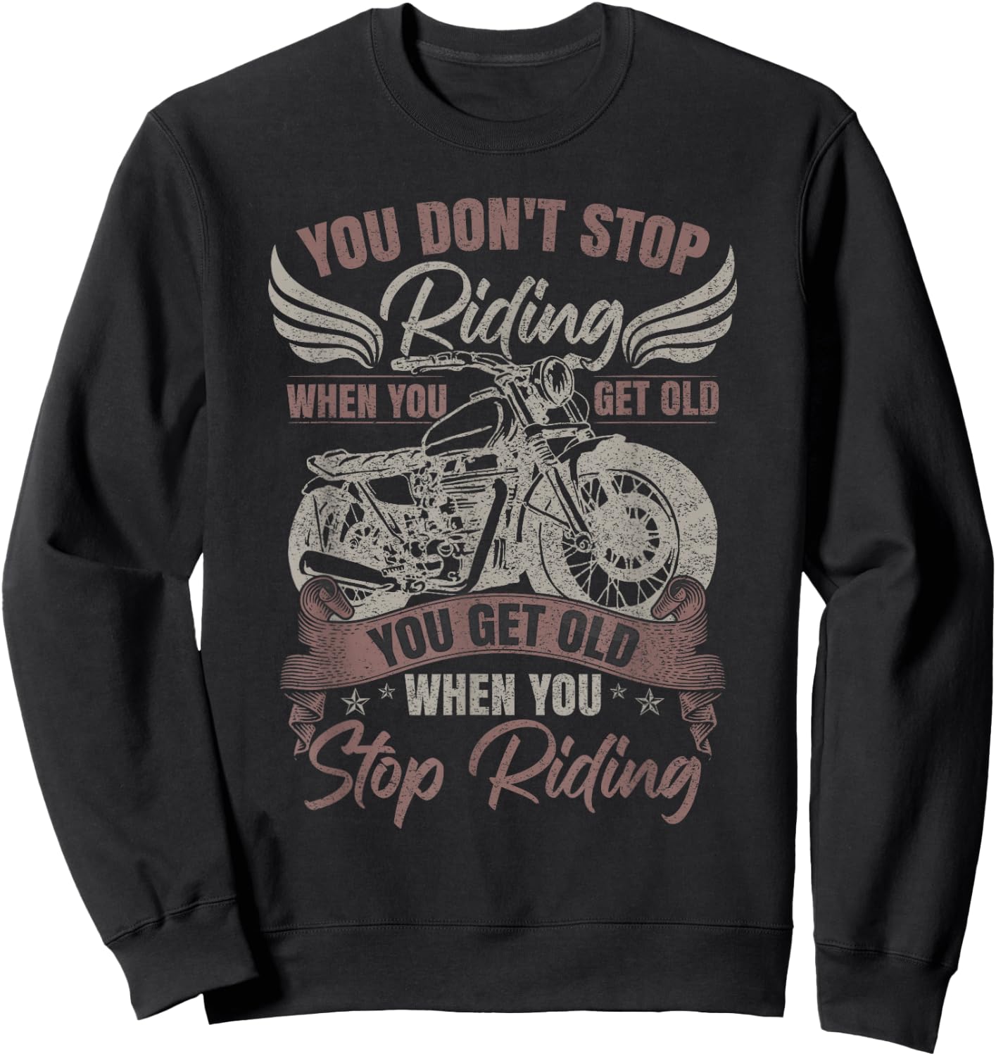 Motorcycle Vintage Sweatshirt - Sweatshirt | Black