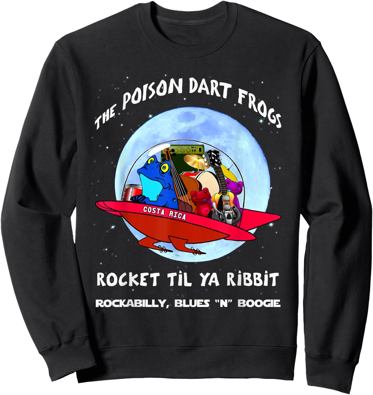 Poison Dart Frogs Retro Rockabilly Greaser Pompadour Rock Sweatshirt - Sweatshirt | Black