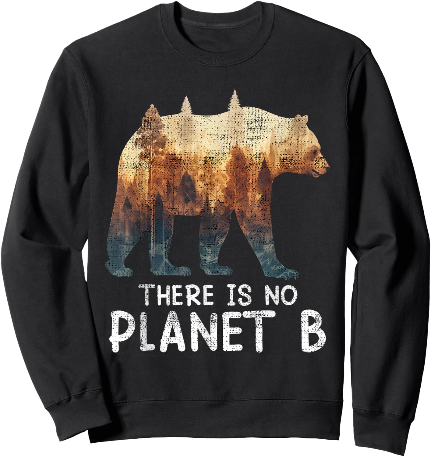 There is no Planet B Endangered Animals Protected species Sweatshirt - Sweatshirt | Black