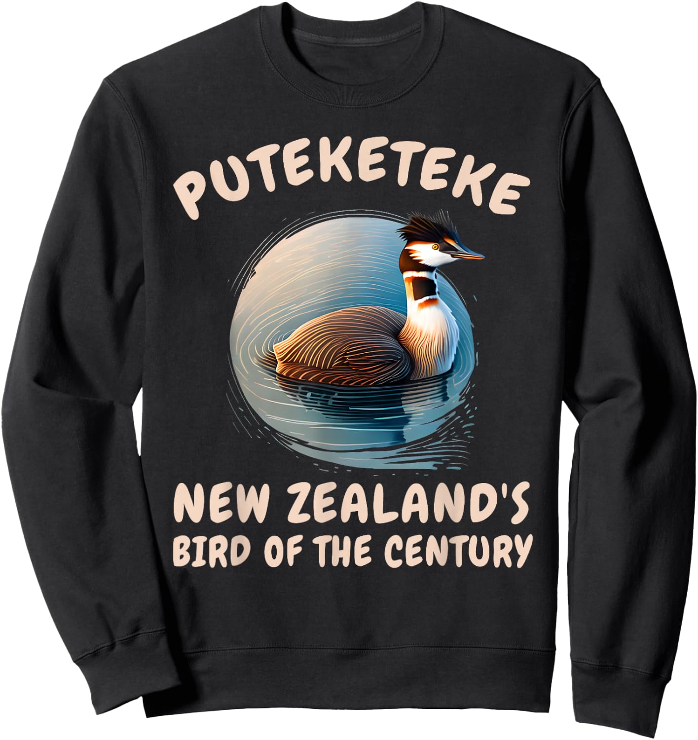 The Puteketeke New Zealand's Bird of the Century men & women Sweatshirt - Sweatshirt | Black