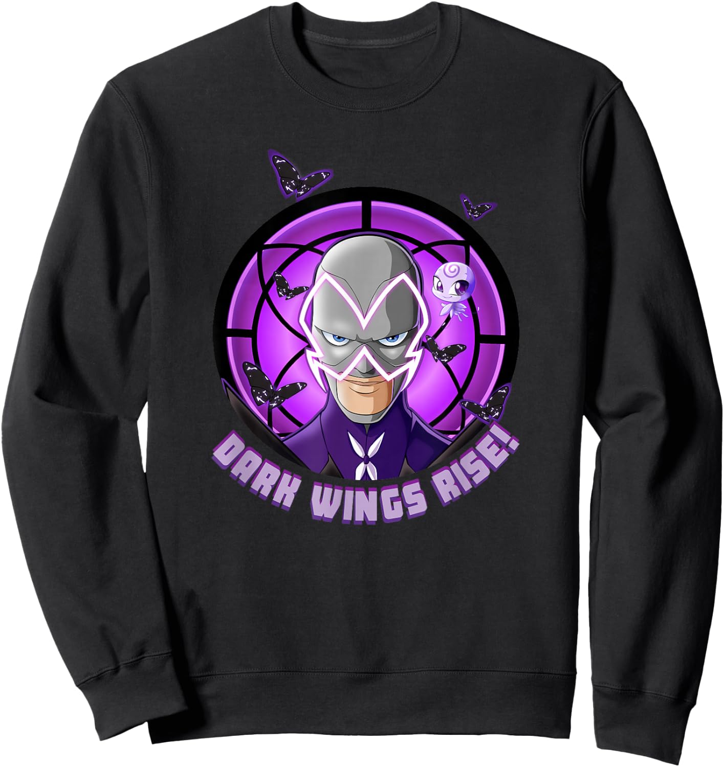Miraculous Ladybug Hawk Moth Dark Wings Rise Sweatshirt - Sweatshirt | Black
