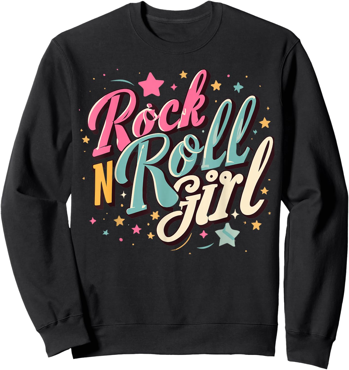 Rock N Roll Girl Purple Darla Sweatshirt - Sweatshirt | Black