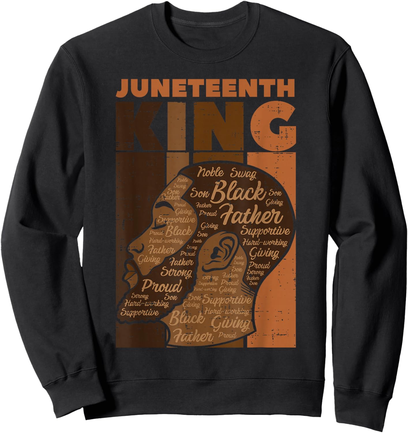 Juneteenth King Black Father Melanin African Dad Papa Men Sweatshirt - Sweatshirt | Black