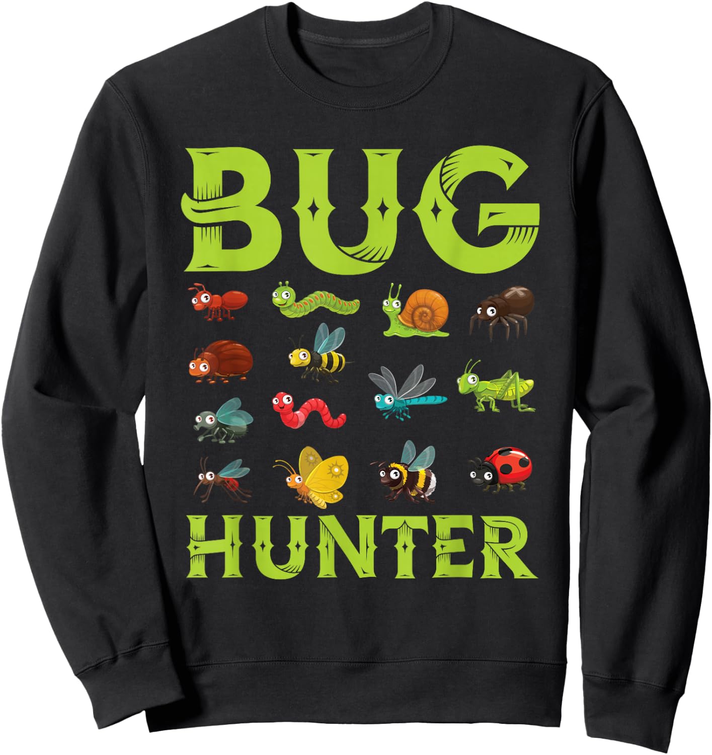 Bug Lover Insects Entomologist Boys Girls Biologist Sweatshirt - Sweatshirt | Black