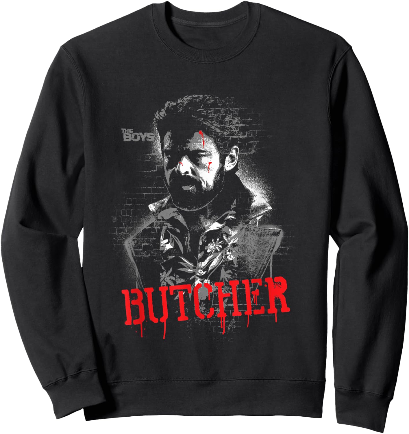 The Boys Butcher Graffiti Pose Sweatshirt - Sweatshirt | Black