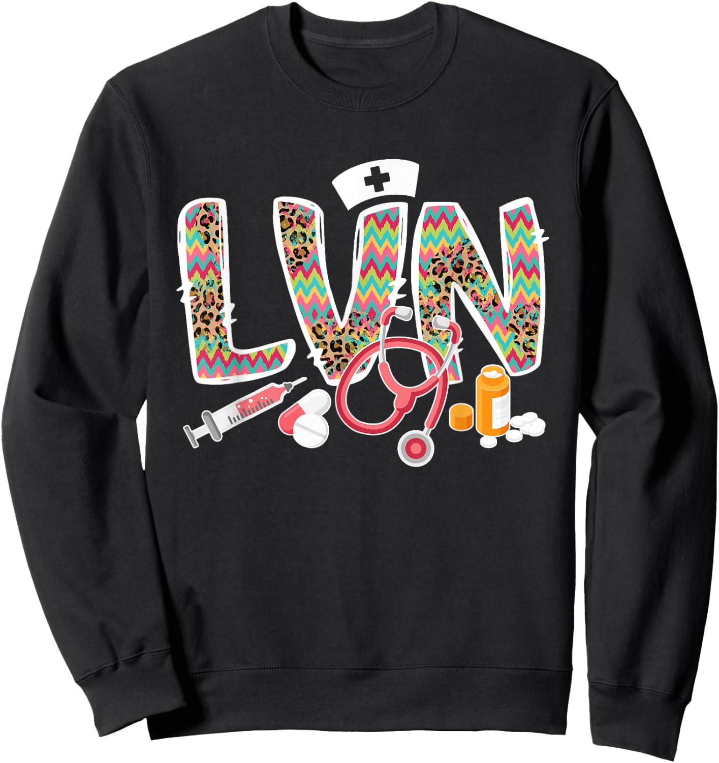 LVN Licensed Vocational Nurse LVN Nurse LVN Nursing Sweatshirt - Sweatshirt | Black