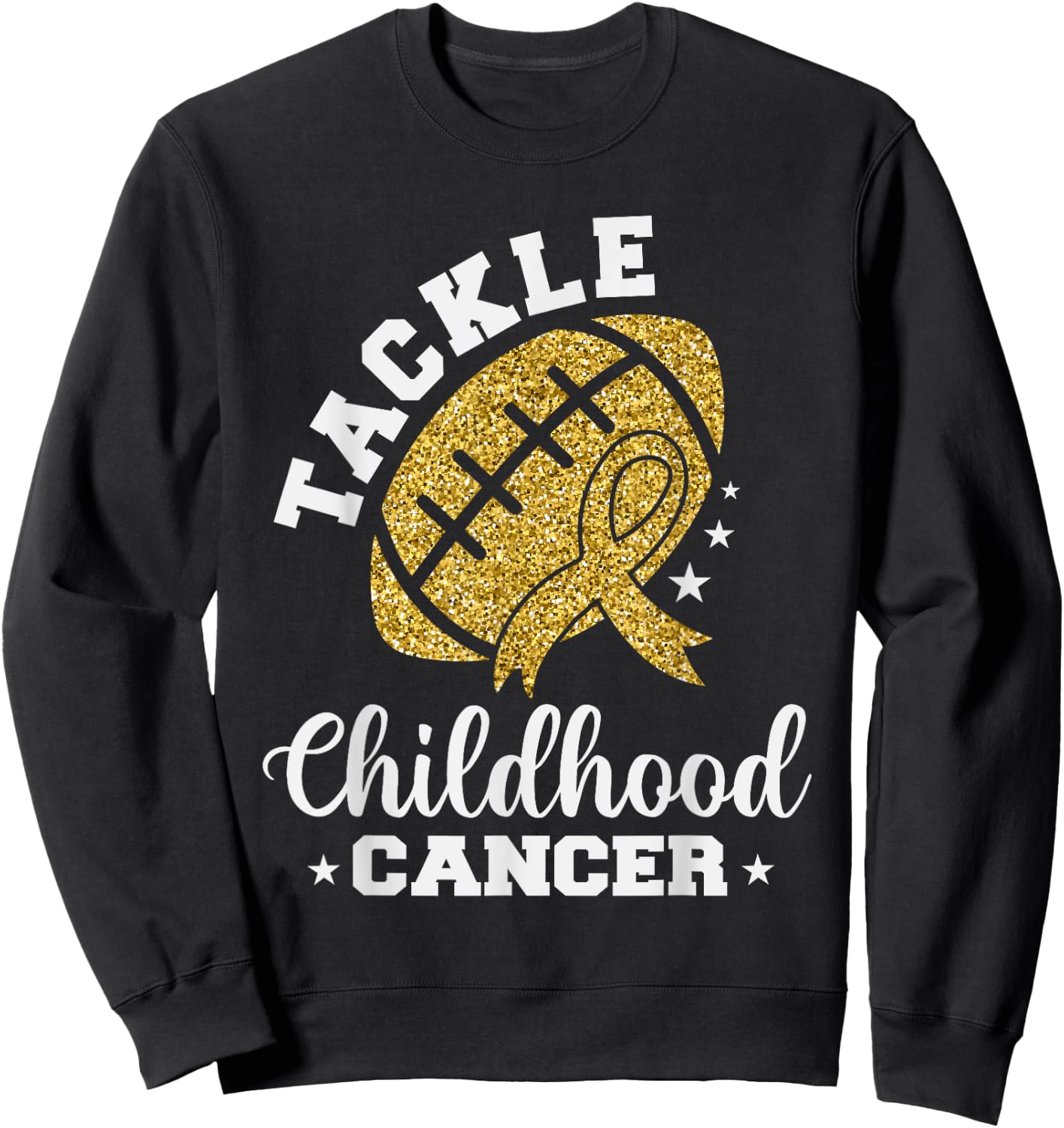 Tackle Childhood cancer Awareness Sweatshirt - Sweatshirt | Black