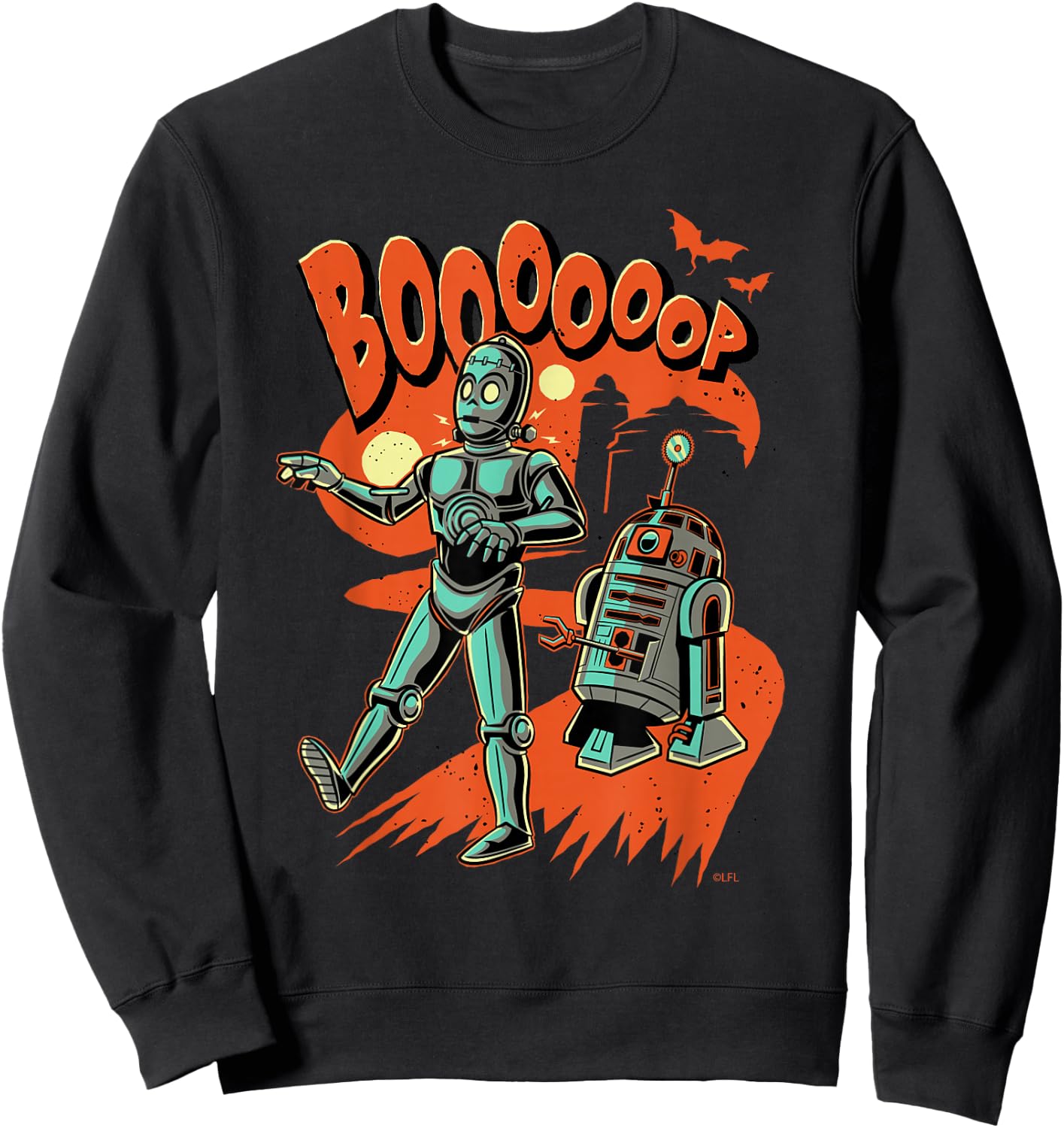Star Wars R2-D2 & C-3PO Monster Droids Booooop Halloween Sweatshirt - Sweatshirt | Black