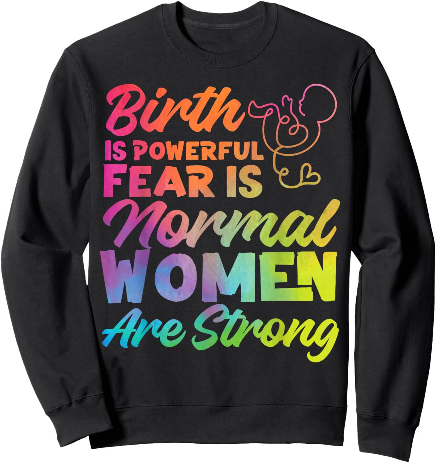LD Labour And Delivery Nurse Midwife Birth Worker Doula Sweatshirt - Sweatshirt | Black