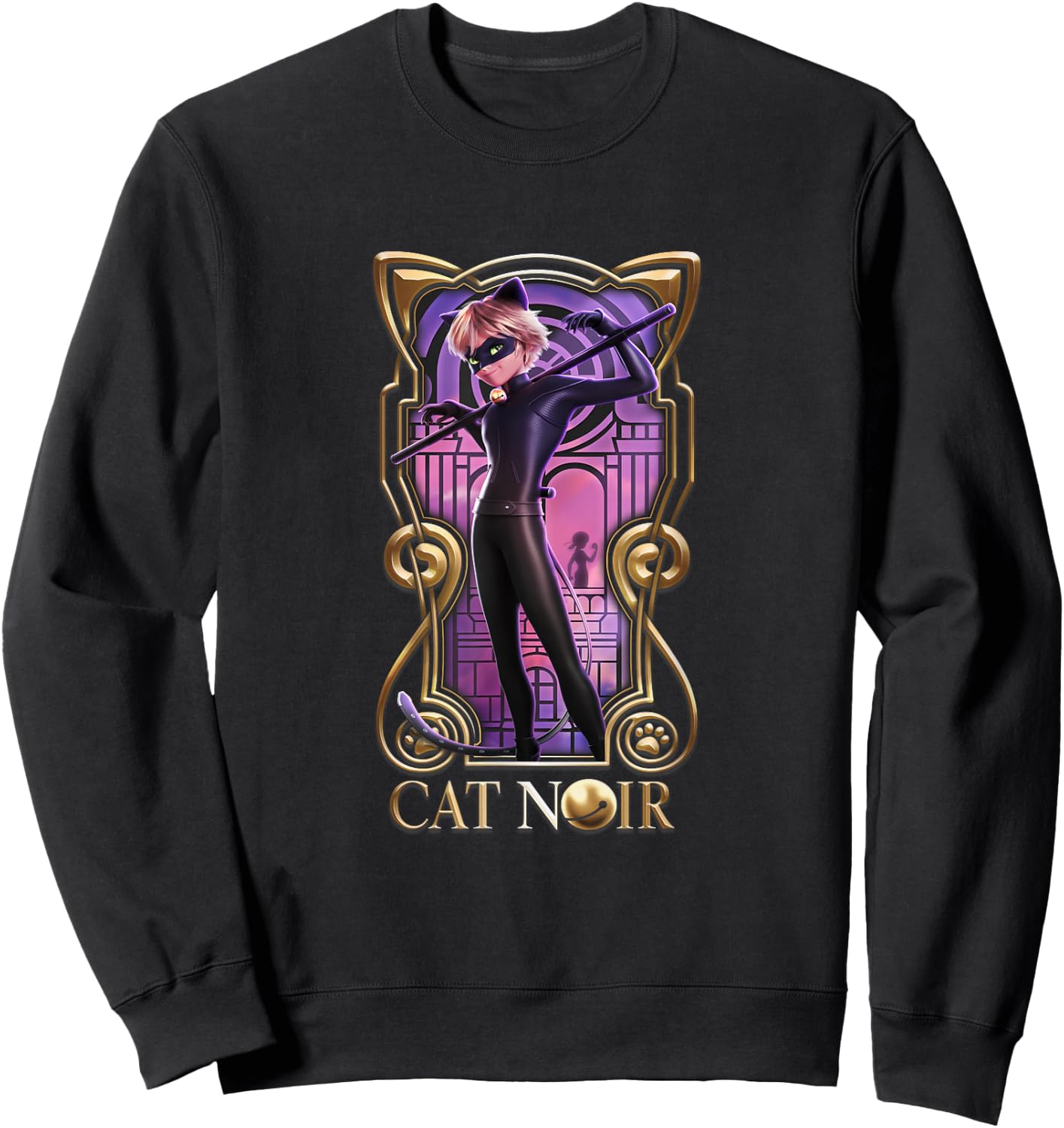 Miraculous The Movie Cat Noir Big Sweatshirt - Sweatshirt | Black