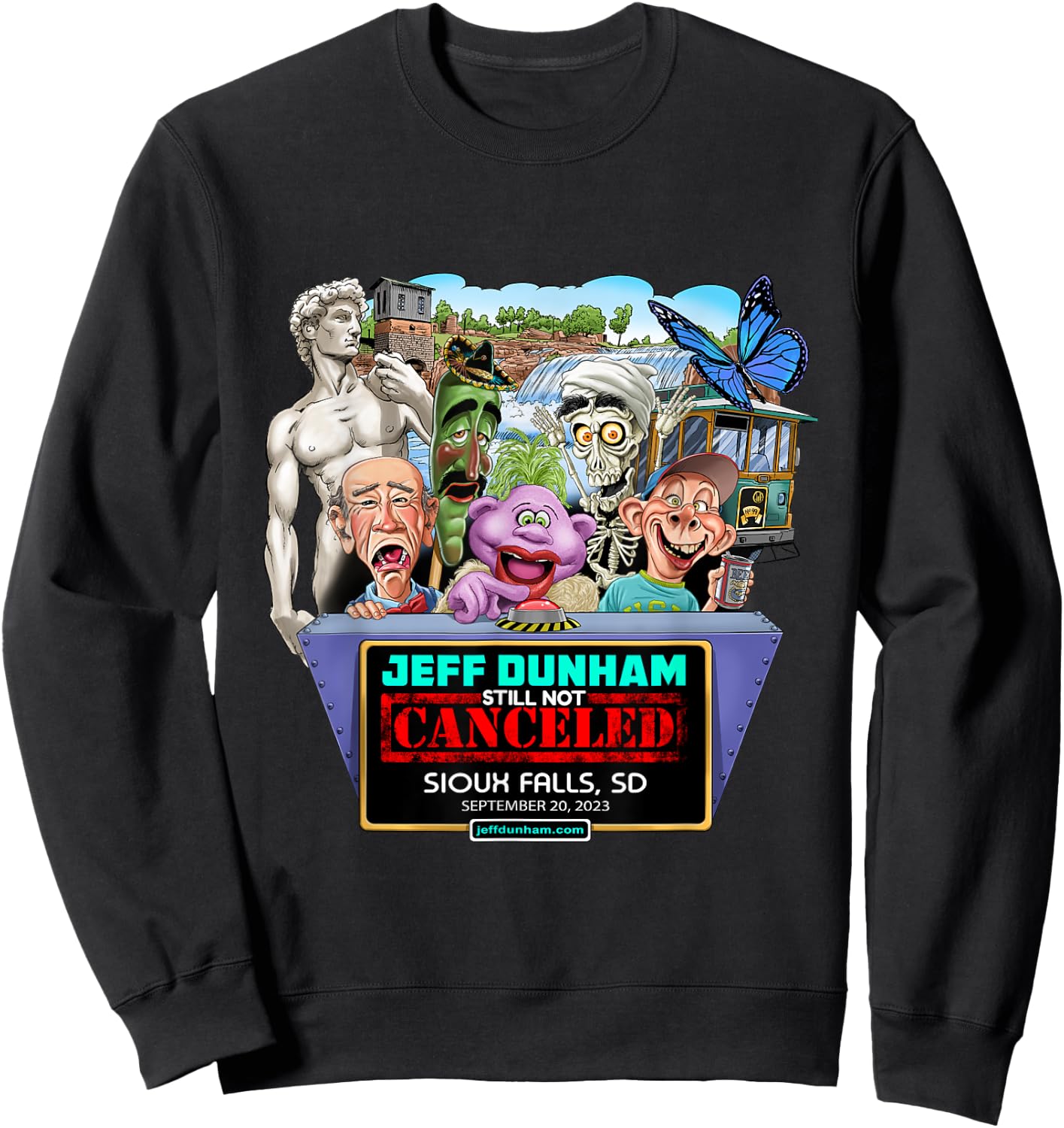 Jeff Dunham Sioux Falls, SD (2023) Sweatshirt - Sweatshirt | Black