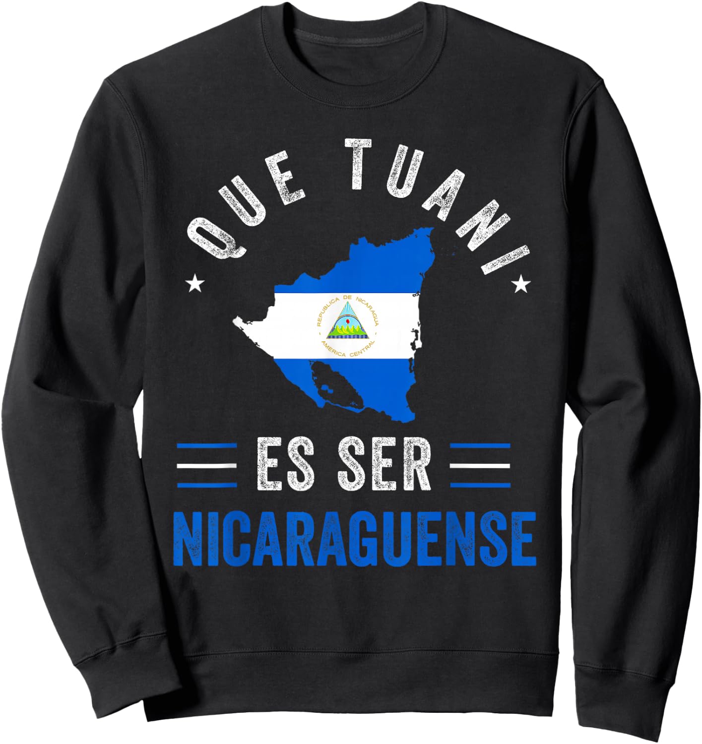 Nicaragua Flag Camiseta Nicaraguan Nicoya Pinoleros Tuani Sweatshirt - Sweatshirt | Black