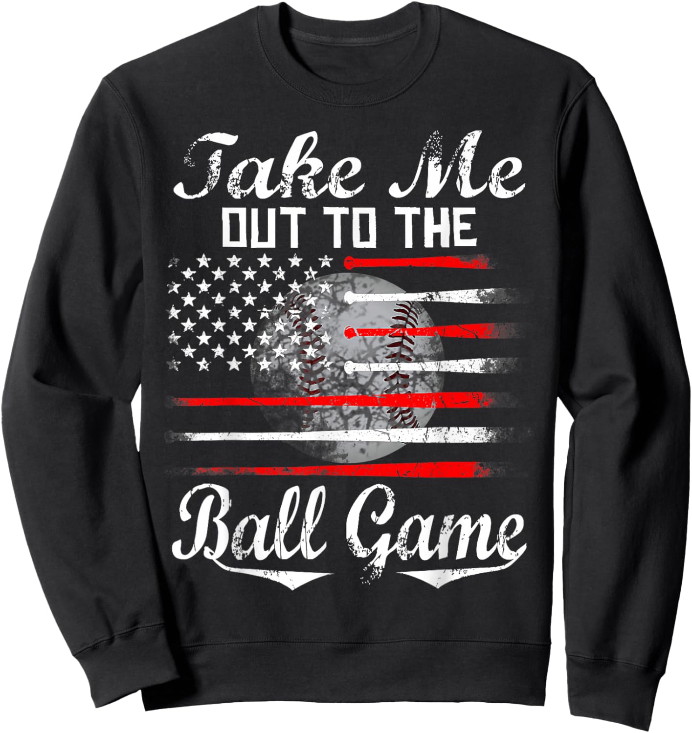Take Me Out To The Ball Game Baseball Mothers Day Sweatshirt - Sweatshirt | Black