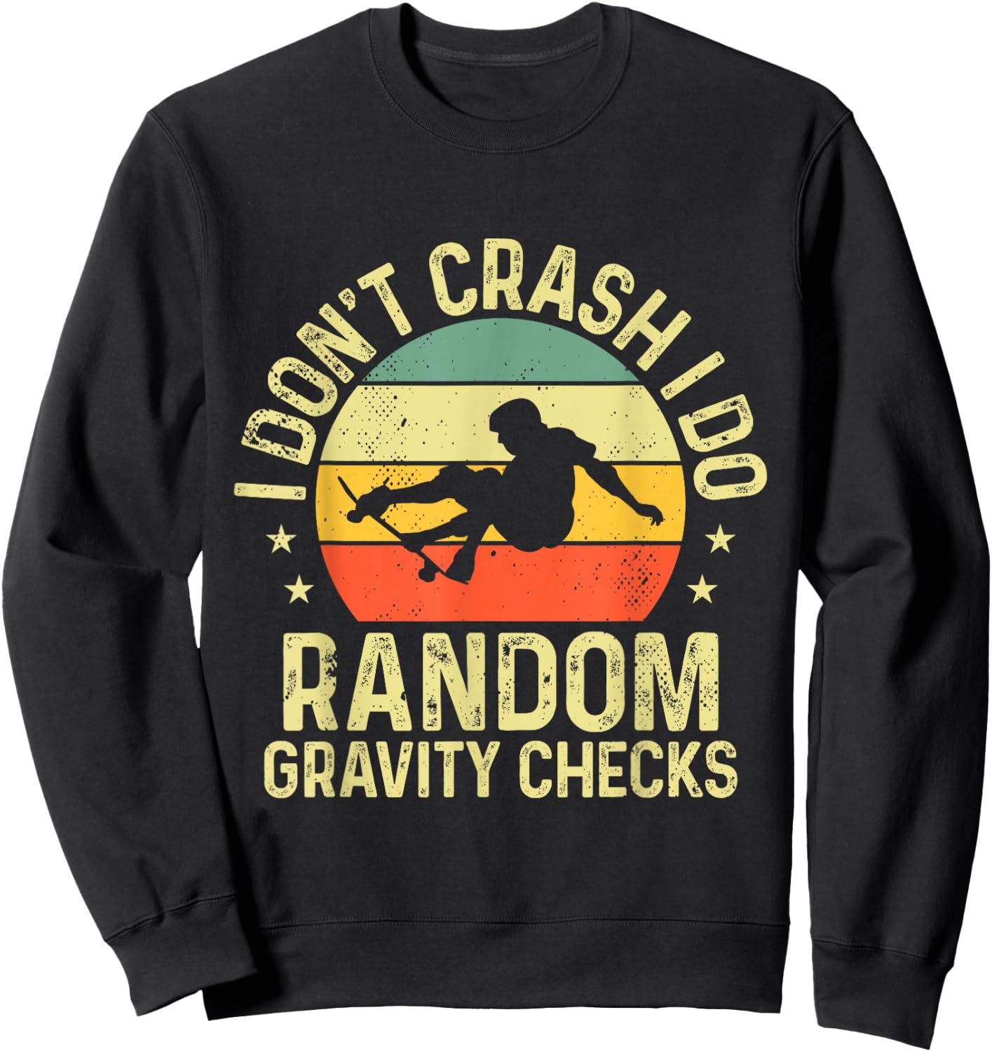 Cool Skateboard Art Women Skateboarding Skate Board Sweatshirt - Sweatshirt | Black