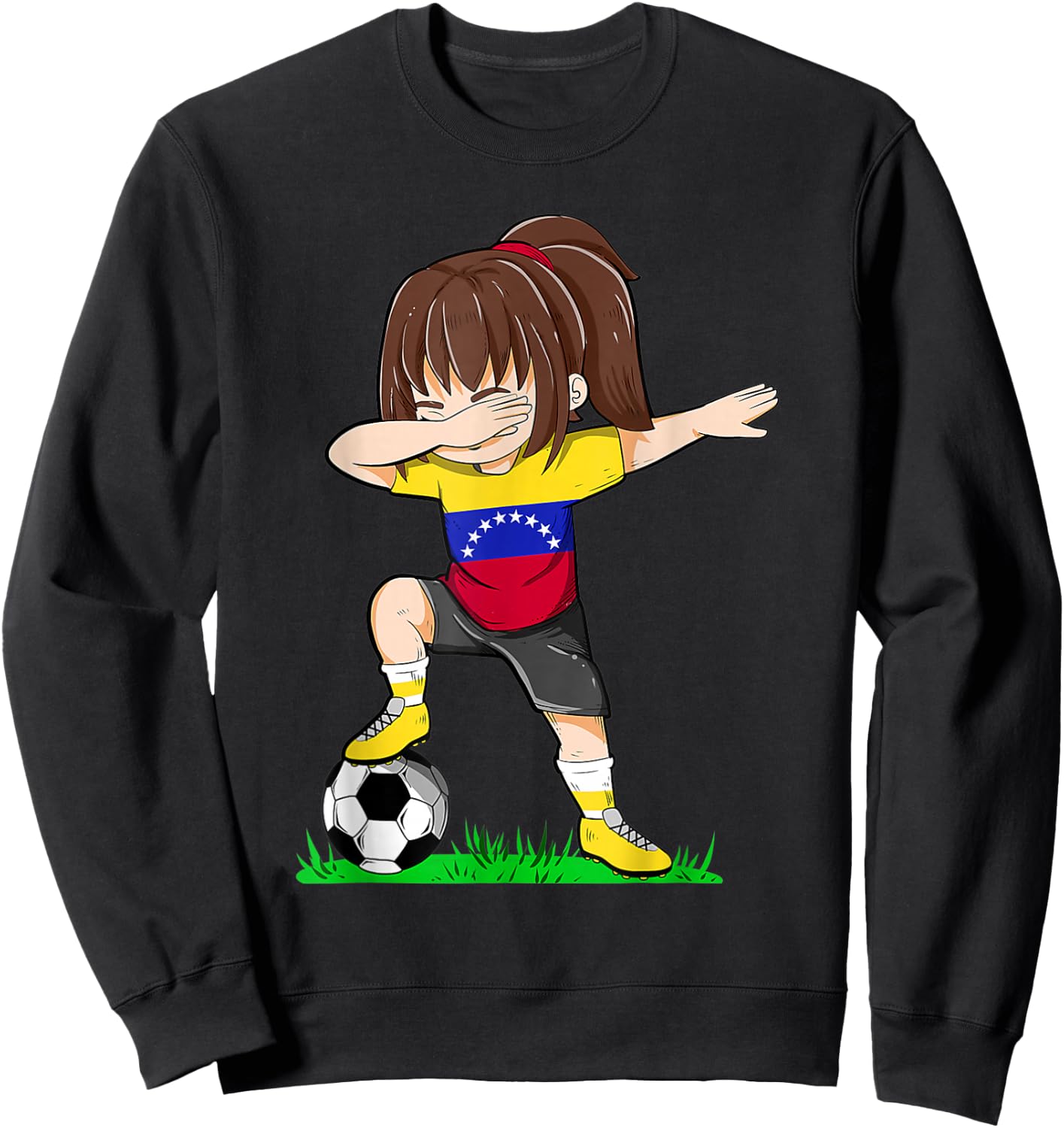 Soccer Venezuela Jersey Shirt Venezuelan Flag Football Girls Sweatshirt - Sweatshirt | Black