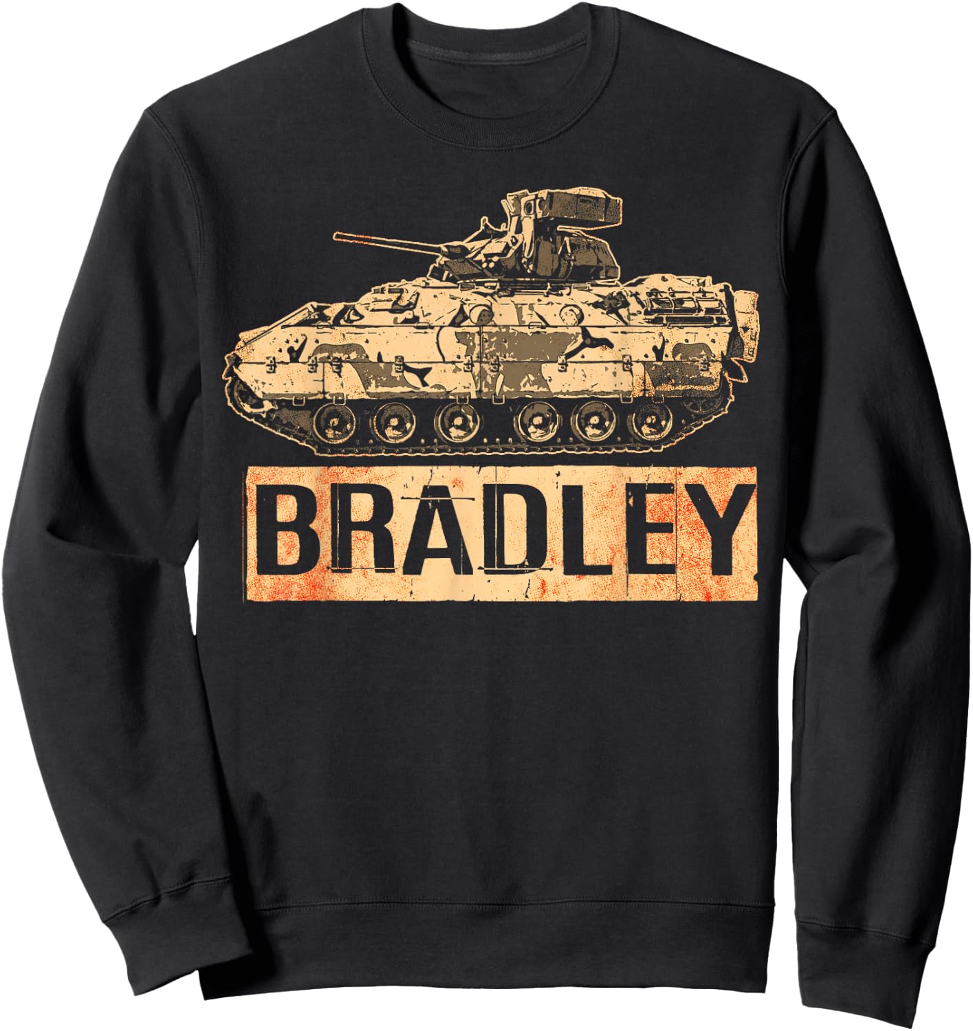 Bradley Fighting Vehicle USA America American Military Sweatshirt - Sweatshirt | Black