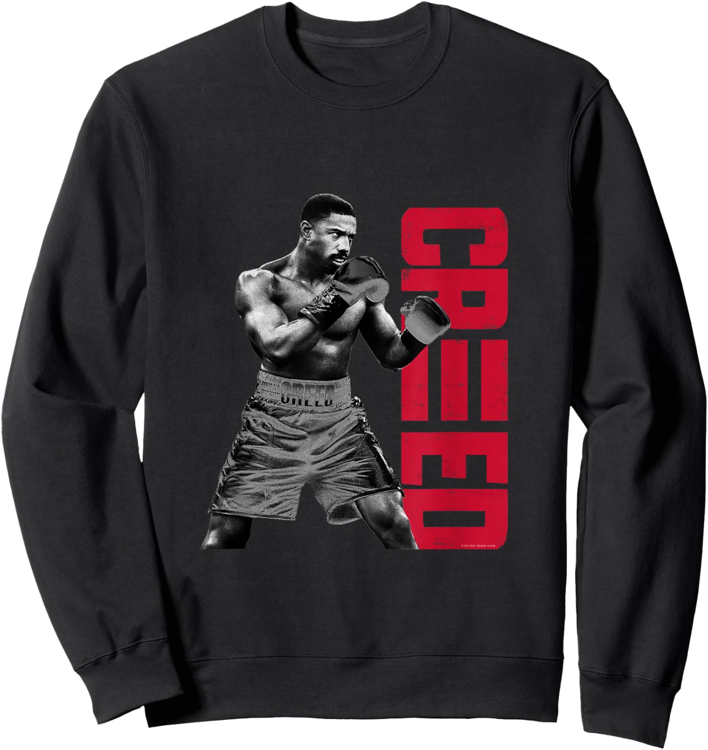 Adonis Creed Pose with Vertical Logo red Small Sweatshirt - Sweatshirt | Black