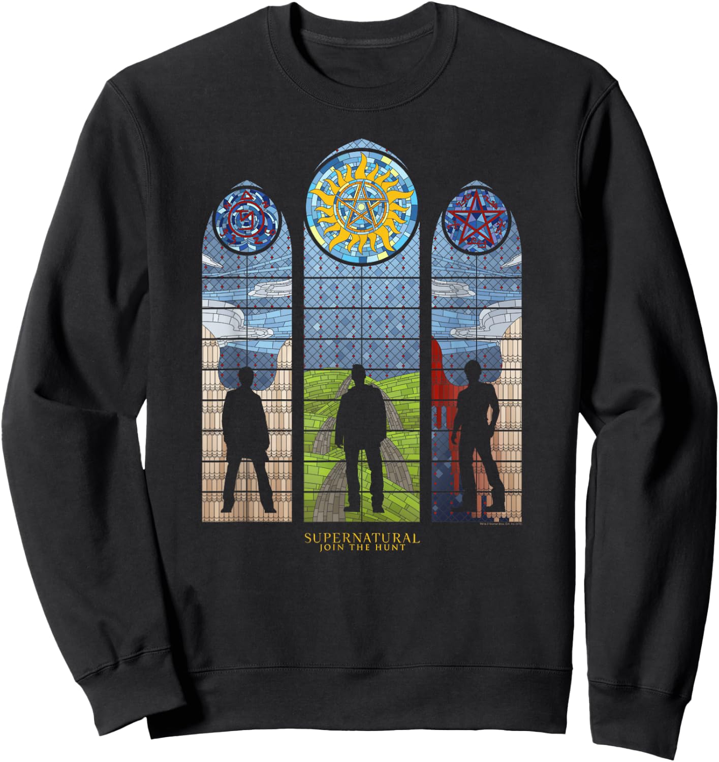 Supernatural Stained Glass Sweatshirt - Sweatshirt | Black